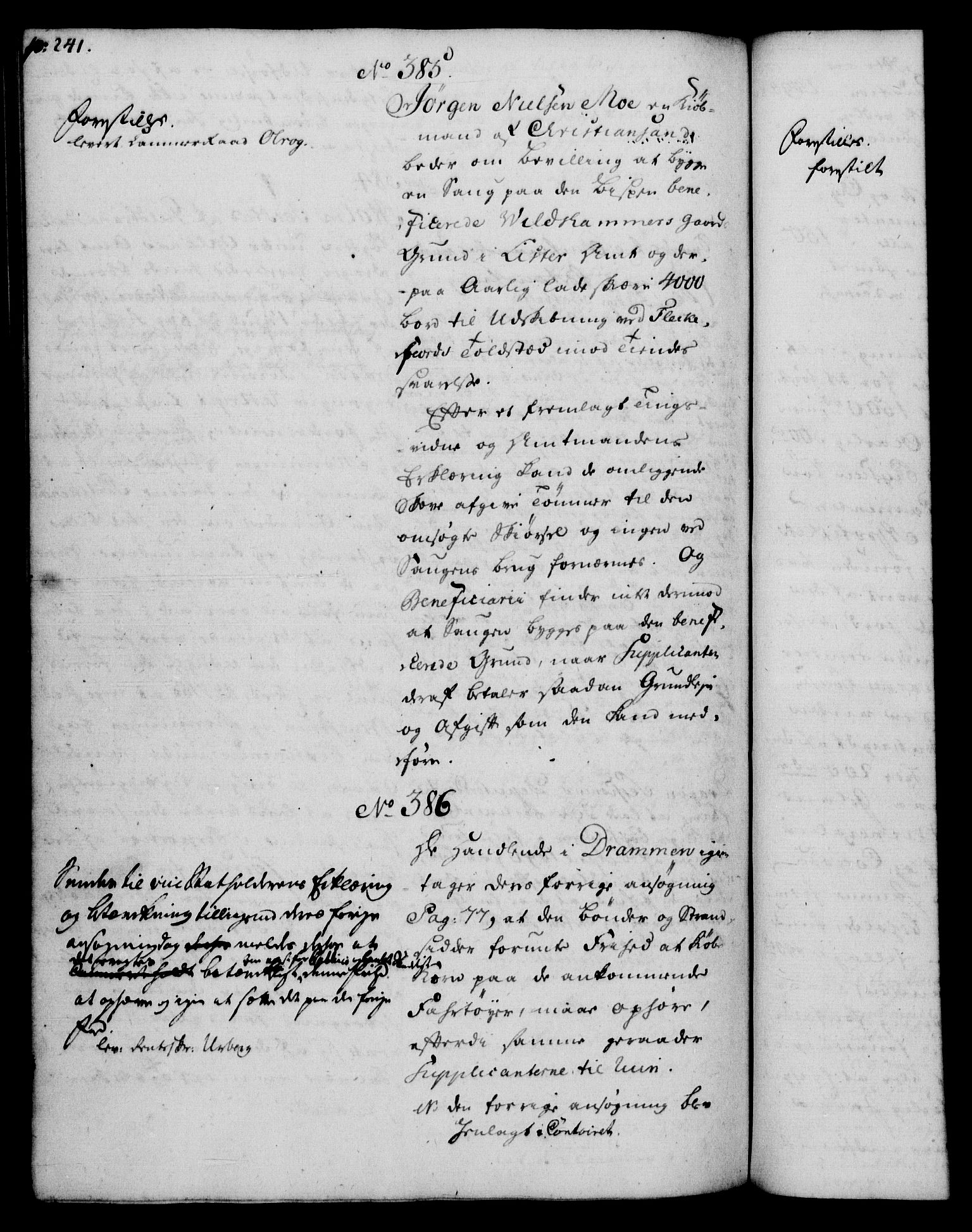 Rentekammeret, Kammerkanselliet, RA/EA-3111/G/Gh/Gha/L0035: Norsk ekstraktmemorialprotokoll (merket RK 53.80), 1759-1771, p. 241