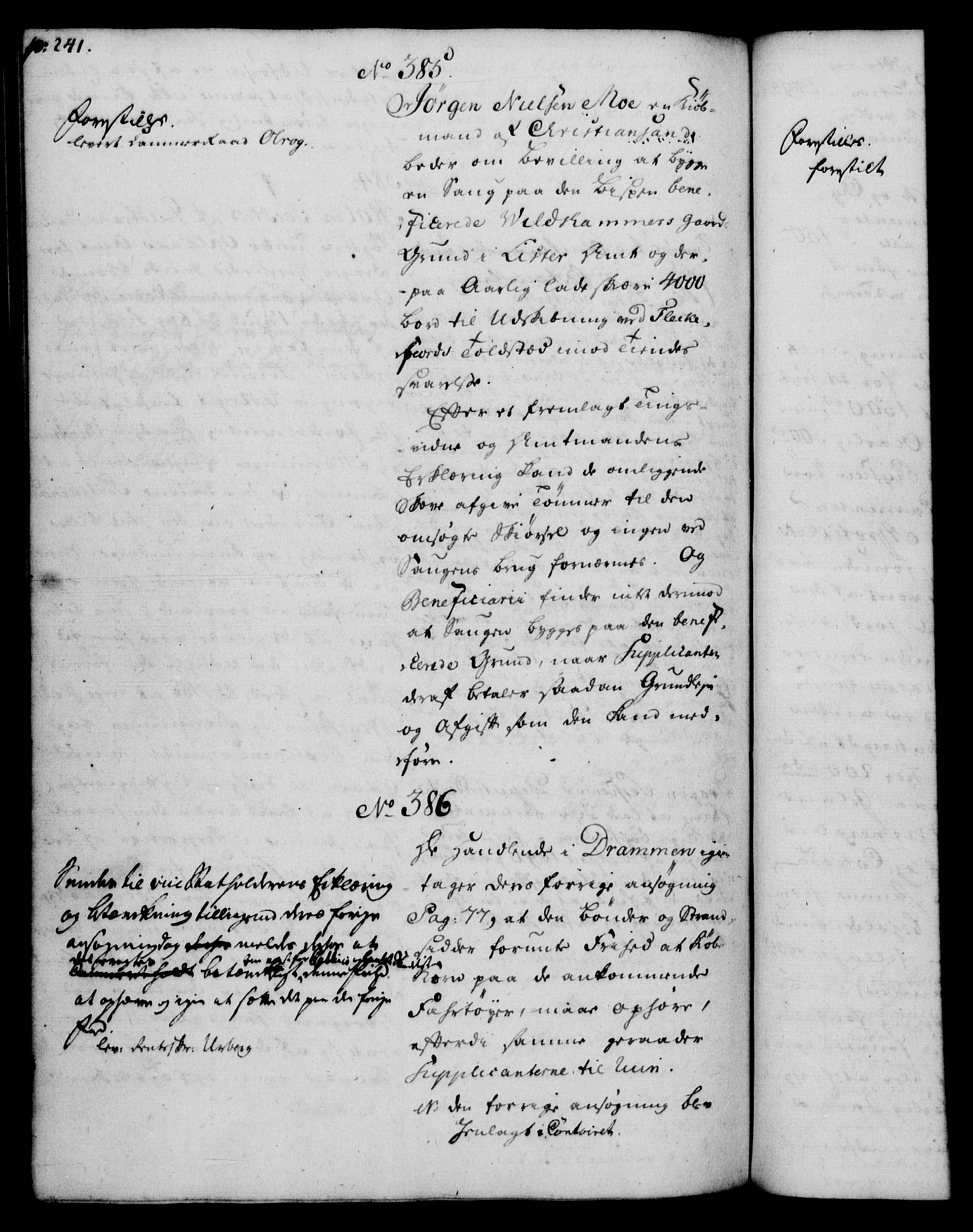 Rentekammeret, Kammerkanselliet, AV/RA-EA-3111/G/Gh/Gha/L0035: Norsk ekstraktmemorialprotokoll (merket RK 53.80), 1759-1771, p. 241
