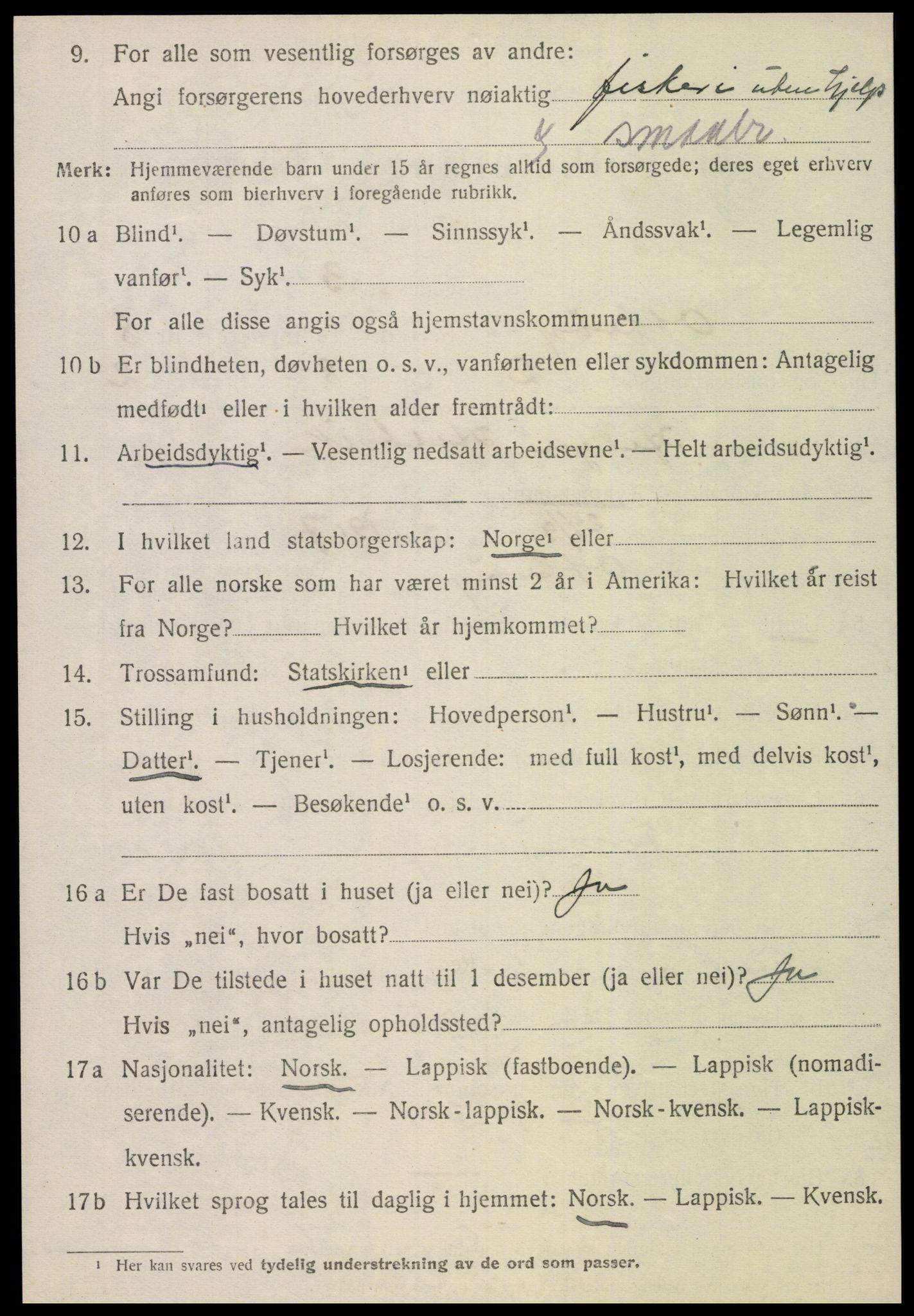 SAT, 1920 census for Otterøy, 1920, p. 2942