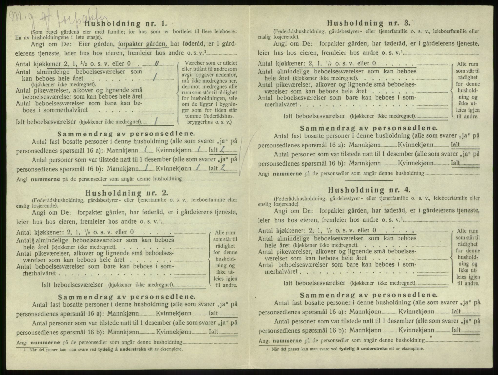 SAB, 1920 census for Gaular, 1920, p. 239