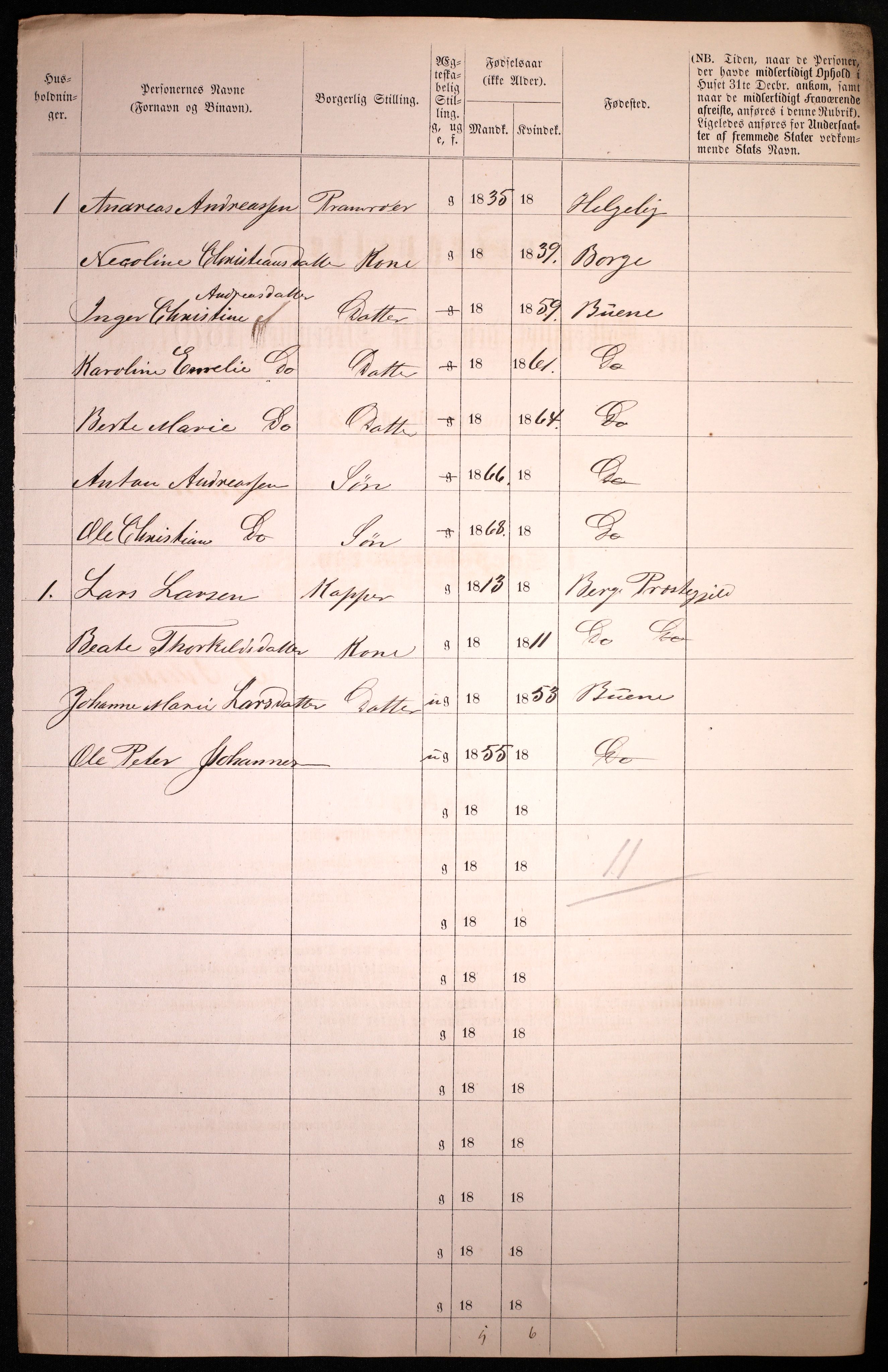 RA, 1870 census for 0102 Sarpsborg, 1870, p. 424