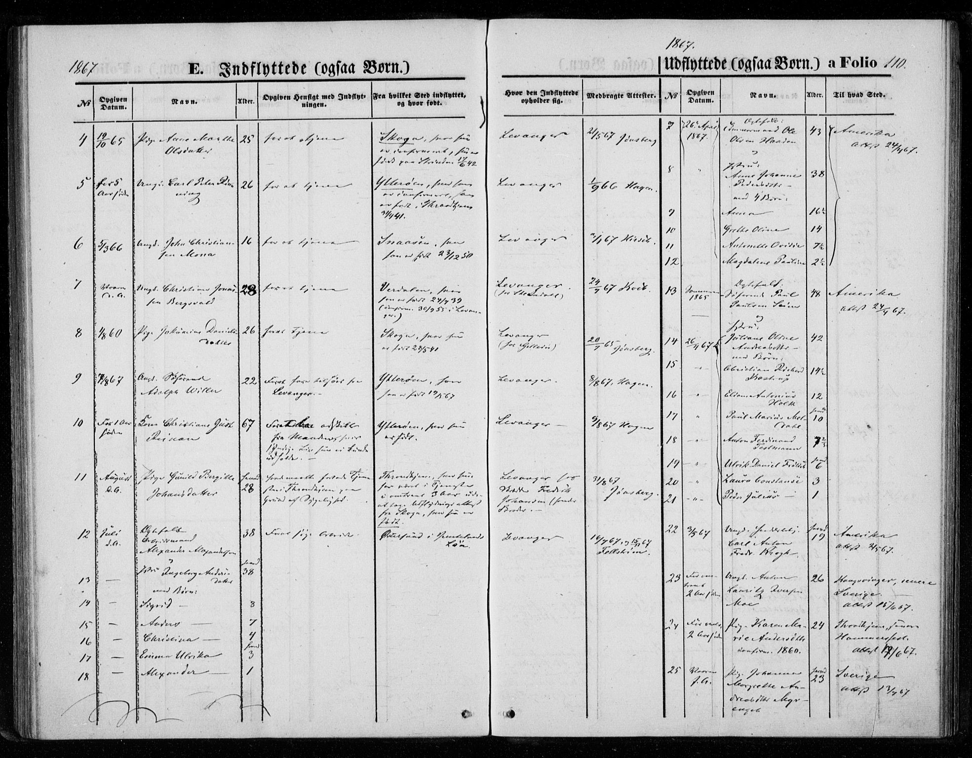 Ministerialprotokoller, klokkerbøker og fødselsregistre - Nord-Trøndelag, SAT/A-1458/720/L0186: Parish register (official) no. 720A03, 1864-1874, p. 110