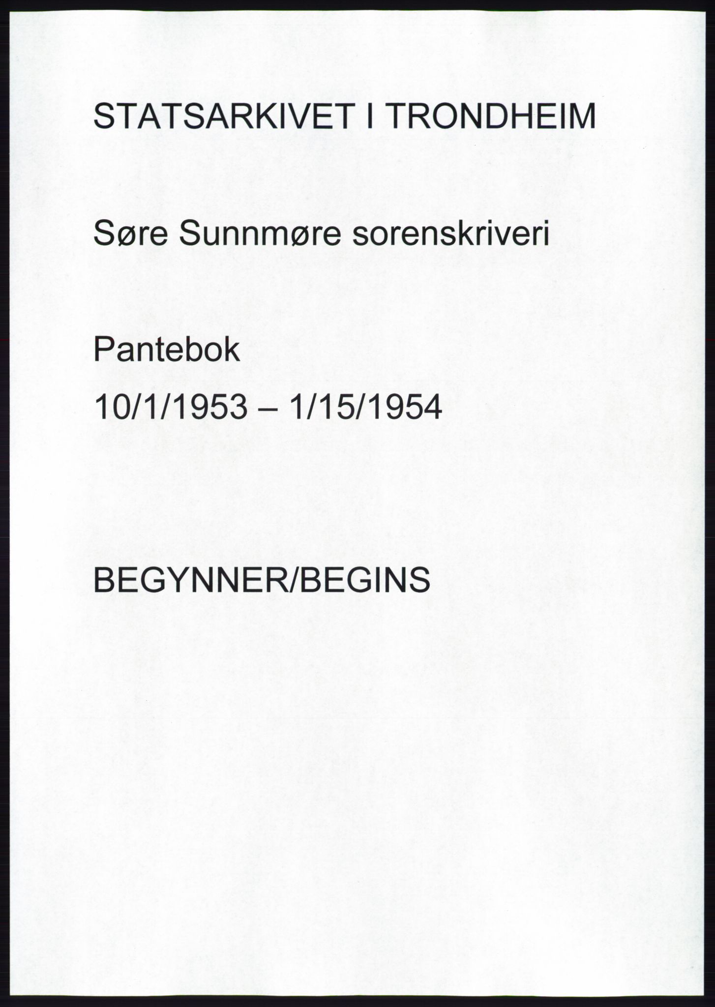 Søre Sunnmøre sorenskriveri, AV/SAT-A-4122/1/2/2C/L0096: Mortgage book no. 22A, 1953-1954