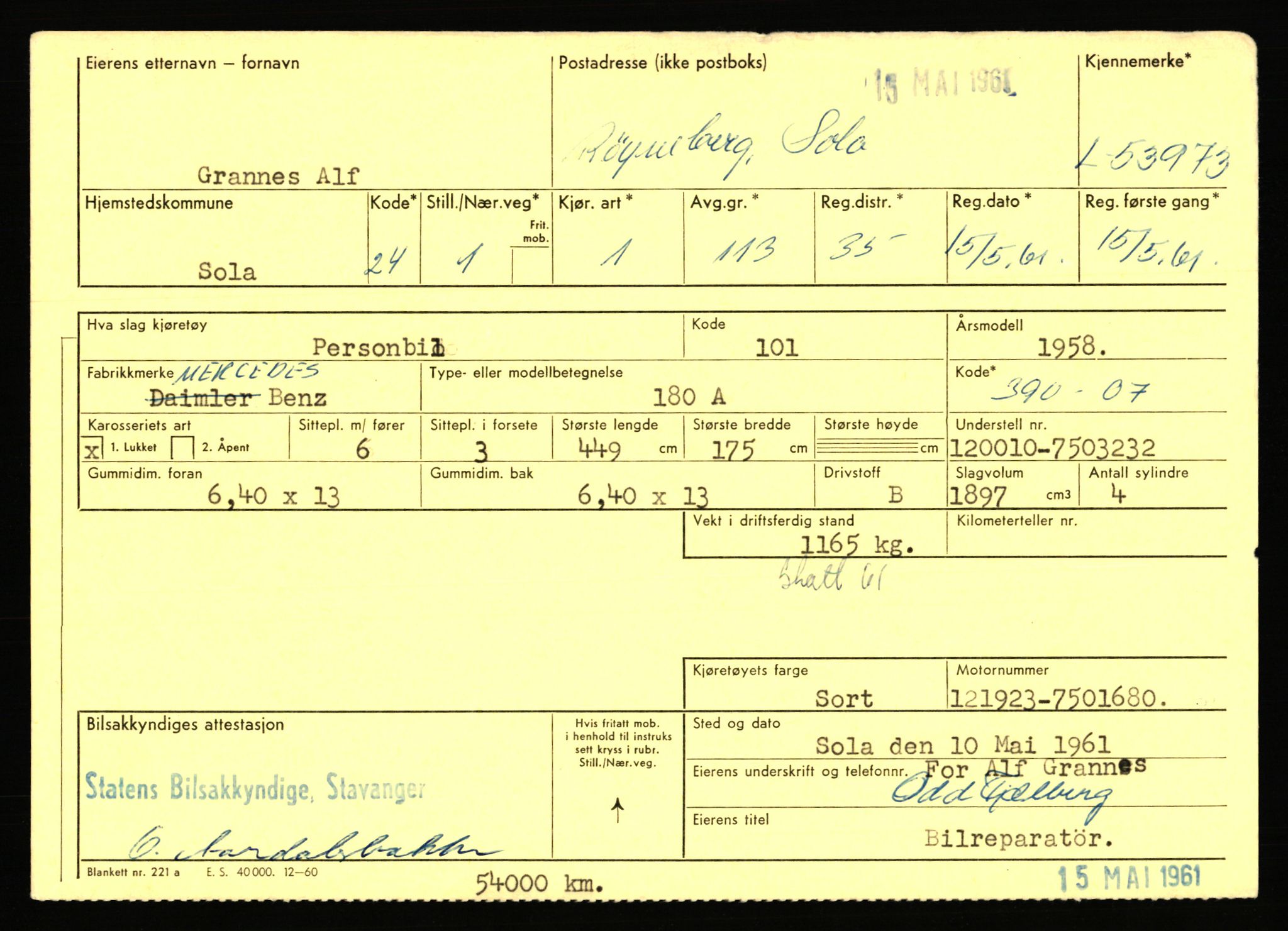 Stavanger trafikkstasjon, AV/SAST-A-101942/0/F/L0053: L-52900 - L-54199, 1930-1971, p. 2409