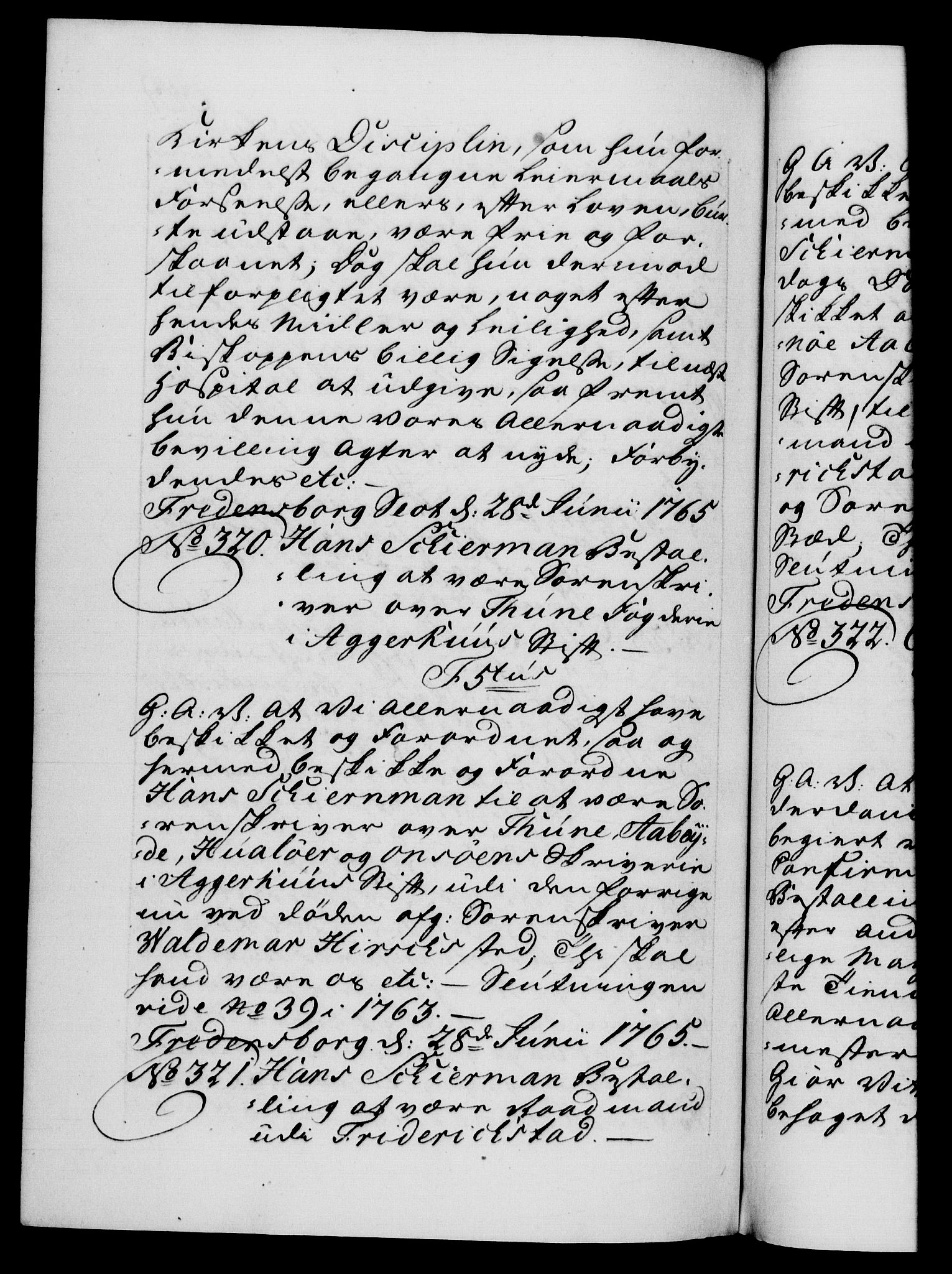 Danske Kanselli 1572-1799, AV/RA-EA-3023/F/Fc/Fca/Fcaa/L0042: Norske registre, 1763-1766, p. 649b
