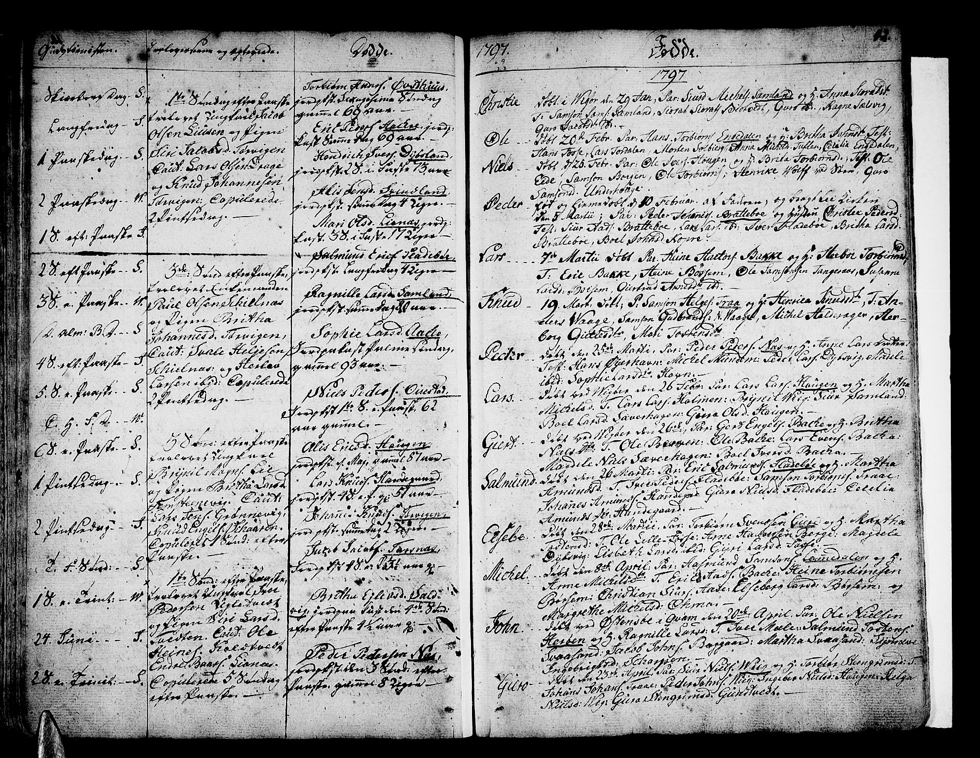 Strandebarm sokneprestembete, SAB/A-78401/H/Haa: Parish register (official) no. A 4, 1788-1817, p. 42