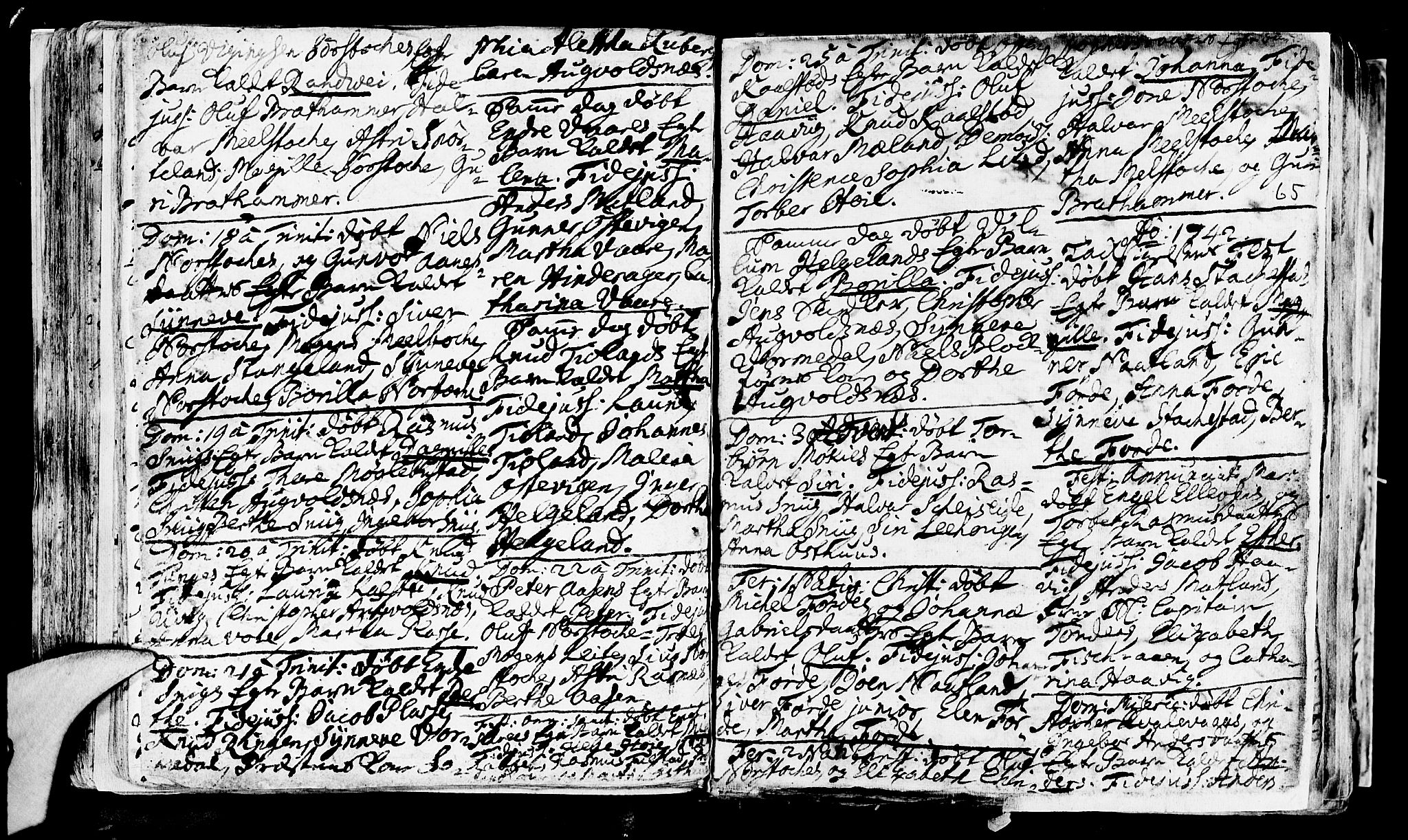 Avaldsnes sokneprestkontor, SAST/A -101851/H/Ha/Haa/L0001: Parish register (official) no. A 1, 1711-1764, p. 65
