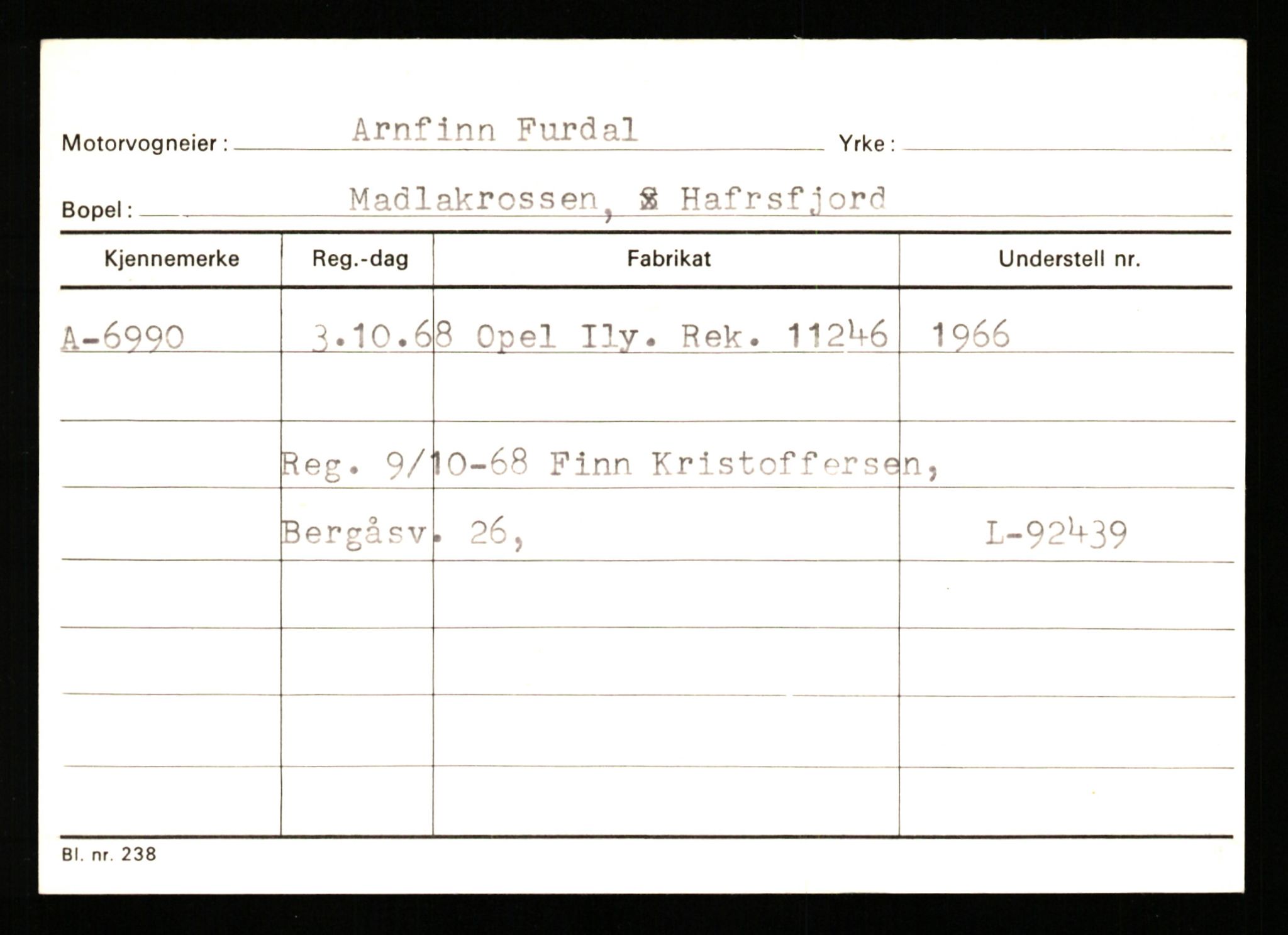 Stavanger trafikkstasjon, AV/SAST-A-101942/0/G/L0002: Registreringsnummer: 5791 - 10405, 1930-1971, p. 533