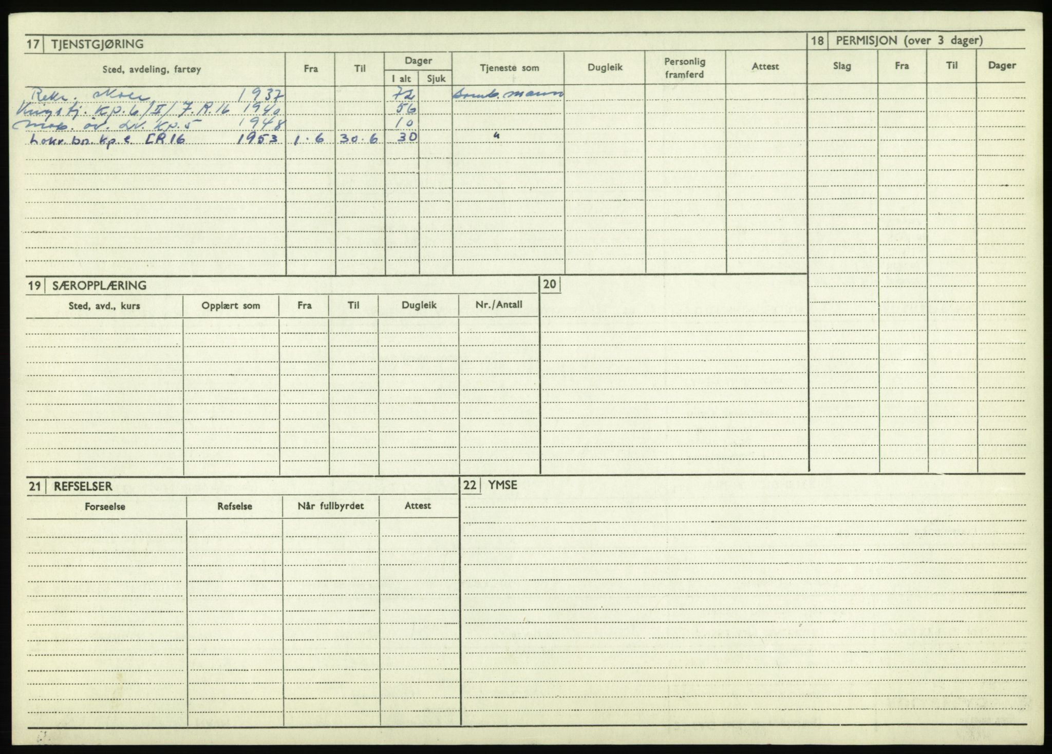 Forsvaret, Troms infanteriregiment nr. 16, AV/RA-RAFA-3146/P/Pa/L0021: Rulleblad for regimentets menige mannskaper, årsklasse 1937, 1937, p. 210