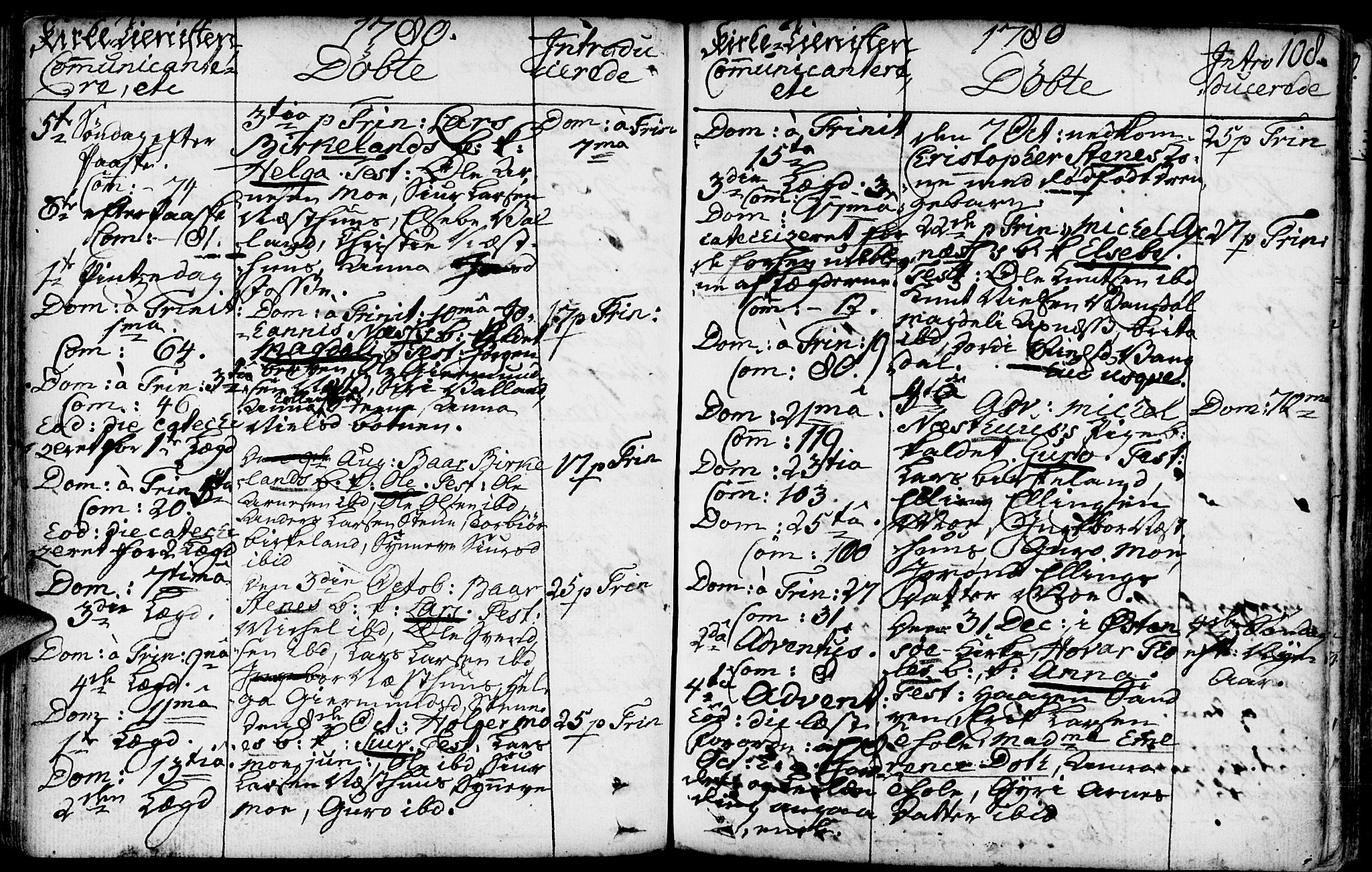 Kvam sokneprestembete, SAB/A-76201/H/Haa: Parish register (official) no. A 3, 1743-1795, p. 108