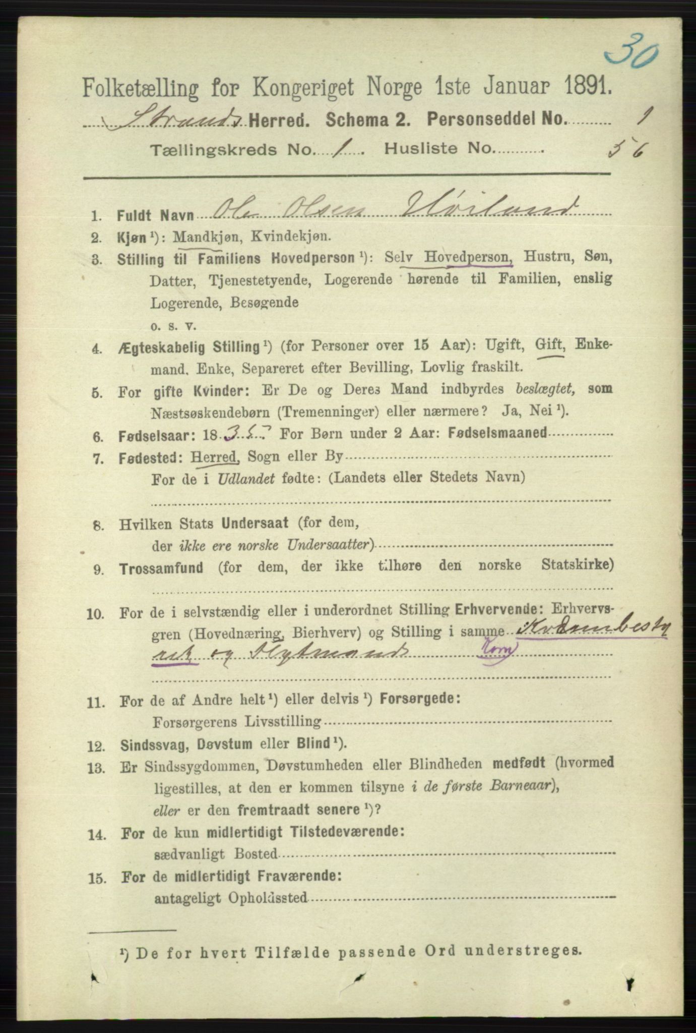 RA, 1891 census for 1130 Strand, 1891, p. 405