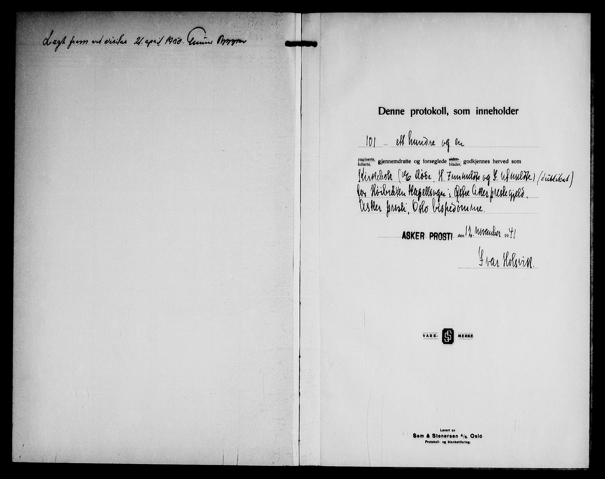 Østre Aker prestekontor Kirkebøker, SAO/A-10840/G/Gc/L0004: Parish register (copy) no. III 4, 1942-1949, p. 22