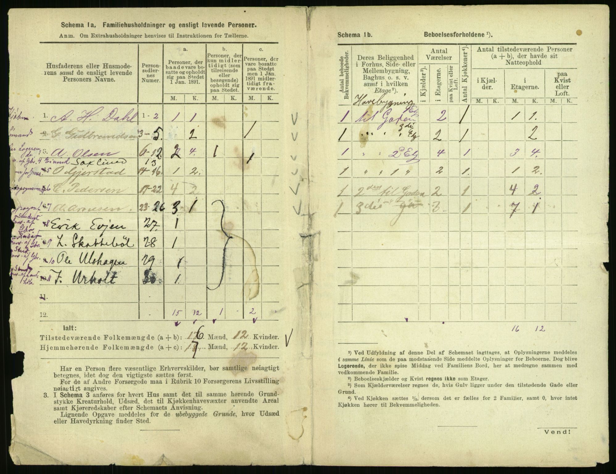 RA, 1891 census for 0301 Kristiania, 1891, p. 31305