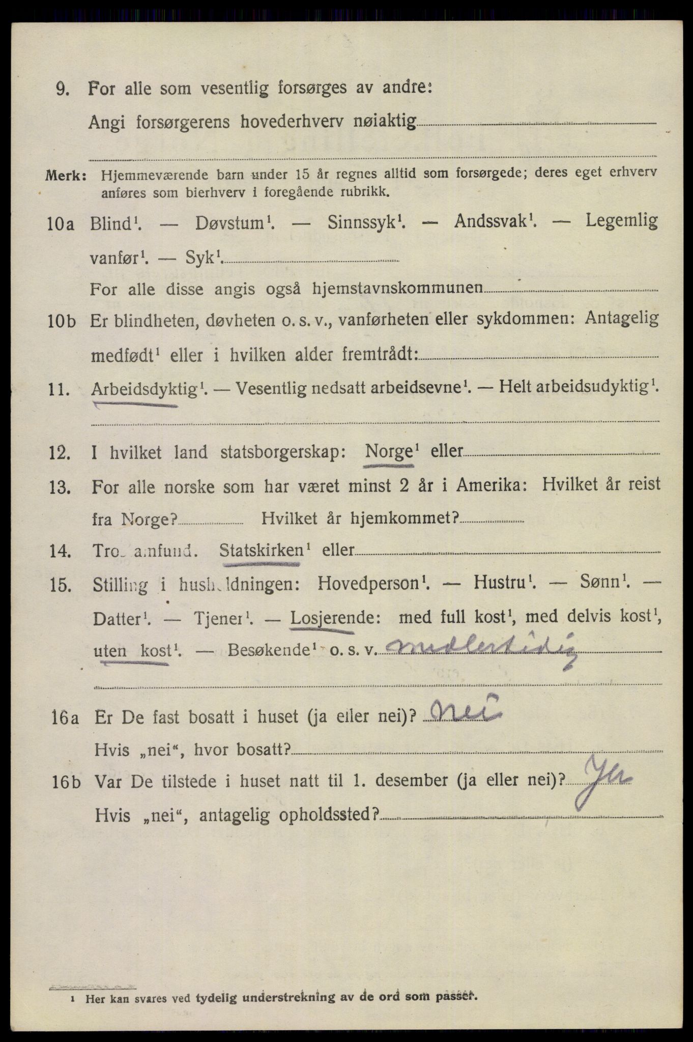 SAKO, 1920 census for Eidanger, 1920, p. 5909