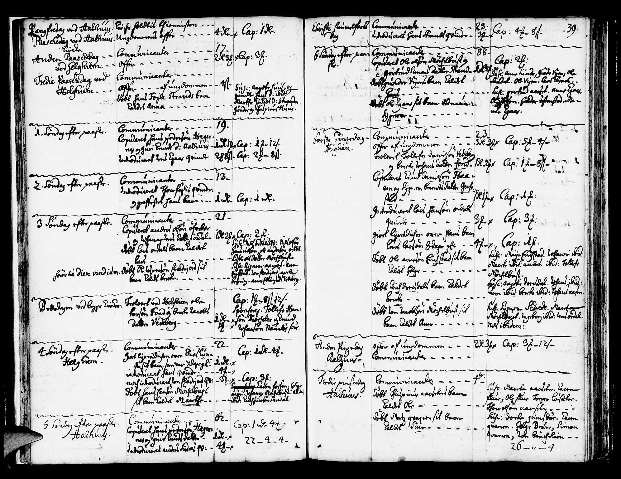 Jølster sokneprestembete, AV/SAB-A-80701/H/Haa/Haaa/L0002: Parish register (official) no. A 2, 1731-1749, p. 38-39