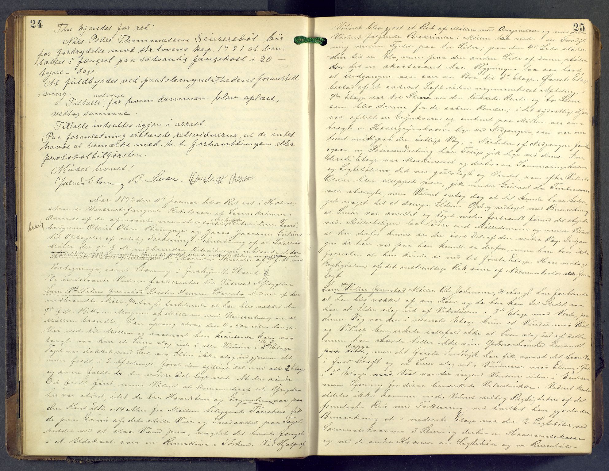 Nordre Jarlsberg sorenskriveri, AV/SAKO-A-80/F/Fb/Fba/L0028: Ekstrarettsprotokoll, 1891-1897, p. 24-25