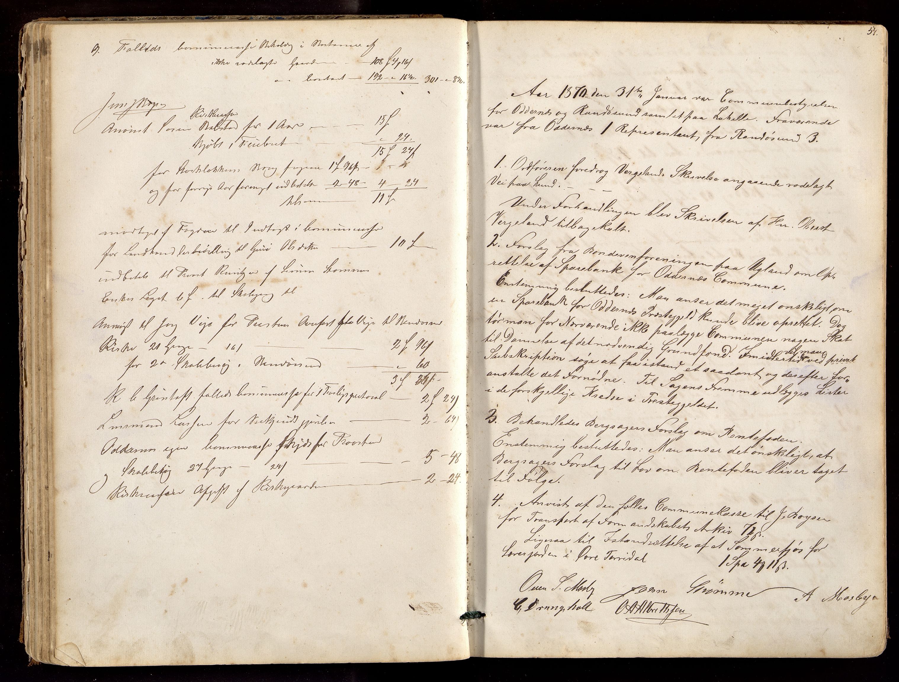 Oddernes kommune - Formannskapet, ARKSOR/1001OD120/A/Aa/L0002: Møtebok (d), 1865-1881, p. 54