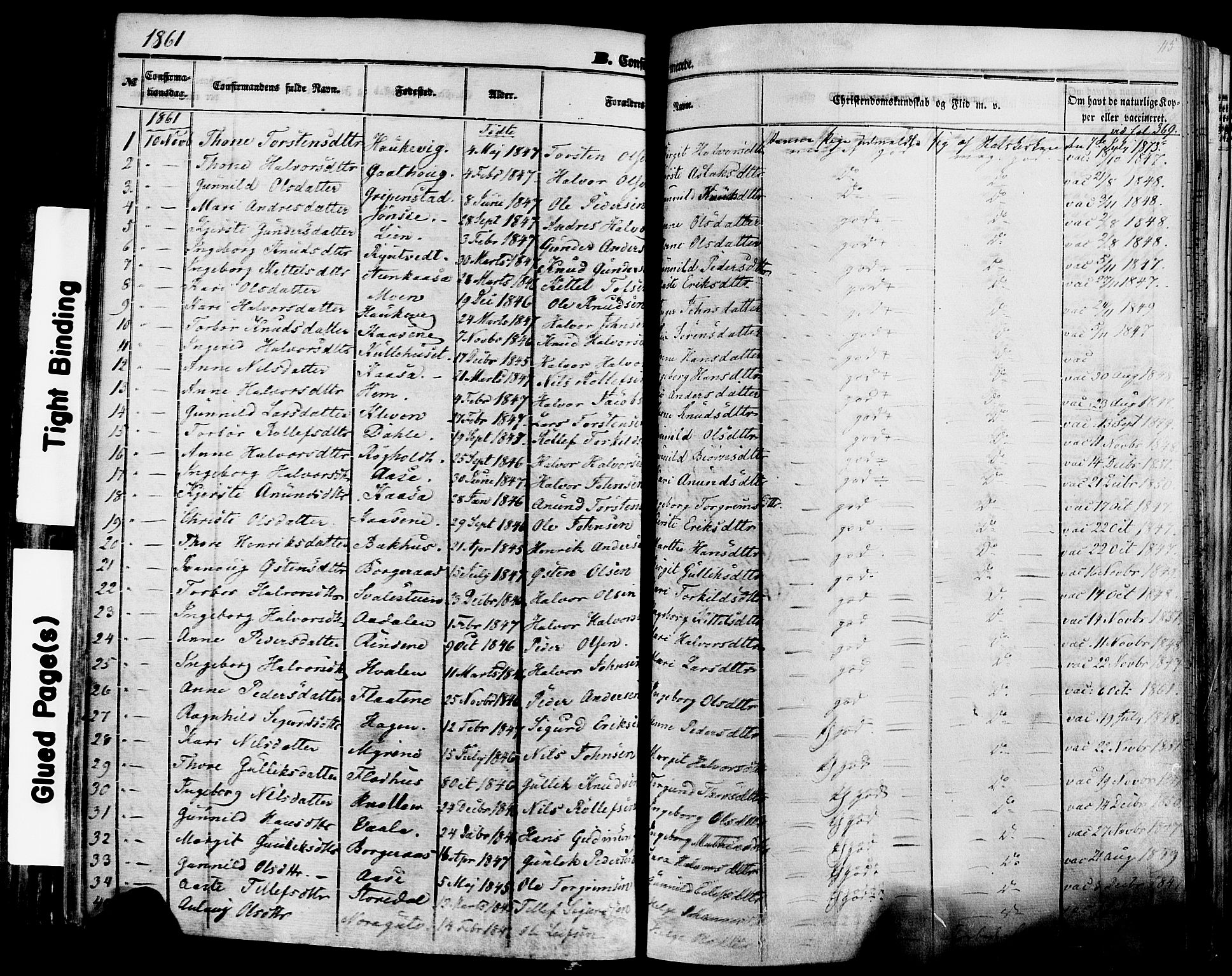 Sauherad kirkebøker, AV/SAKO-A-298/F/Fa/L0007: Parish register (official) no. I 7, 1851-1873, p. 115