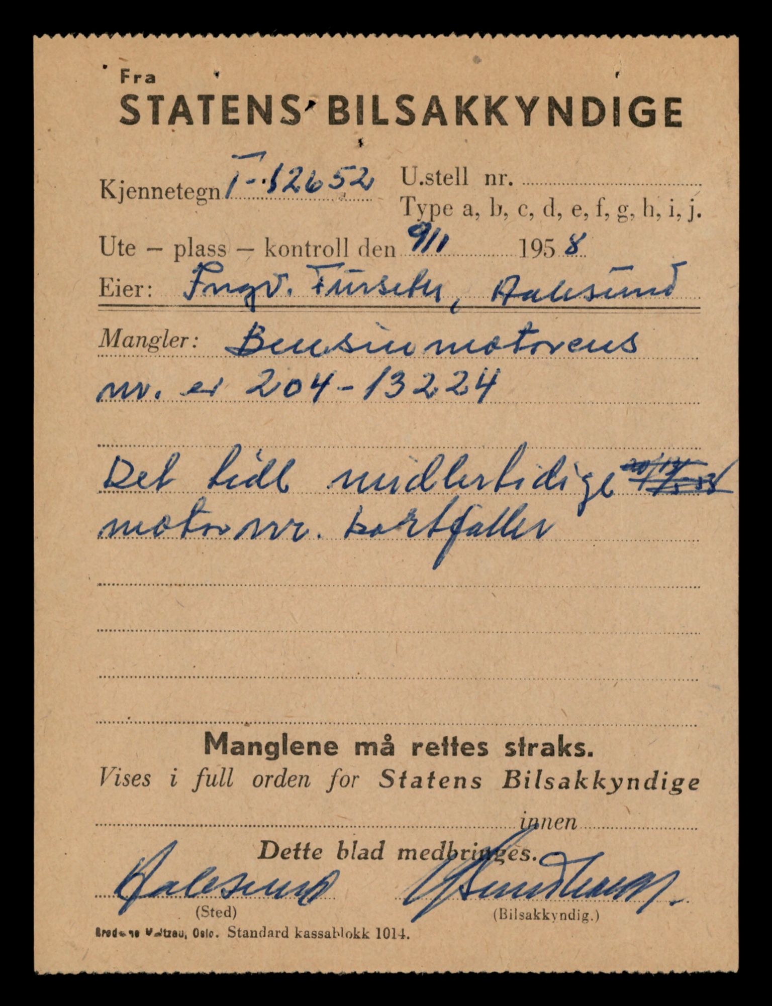 Møre og Romsdal vegkontor - Ålesund trafikkstasjon, AV/SAT-A-4099/F/Fe/L0034: Registreringskort for kjøretøy T 12500 - T 12652, 1927-1998, p. 2971
