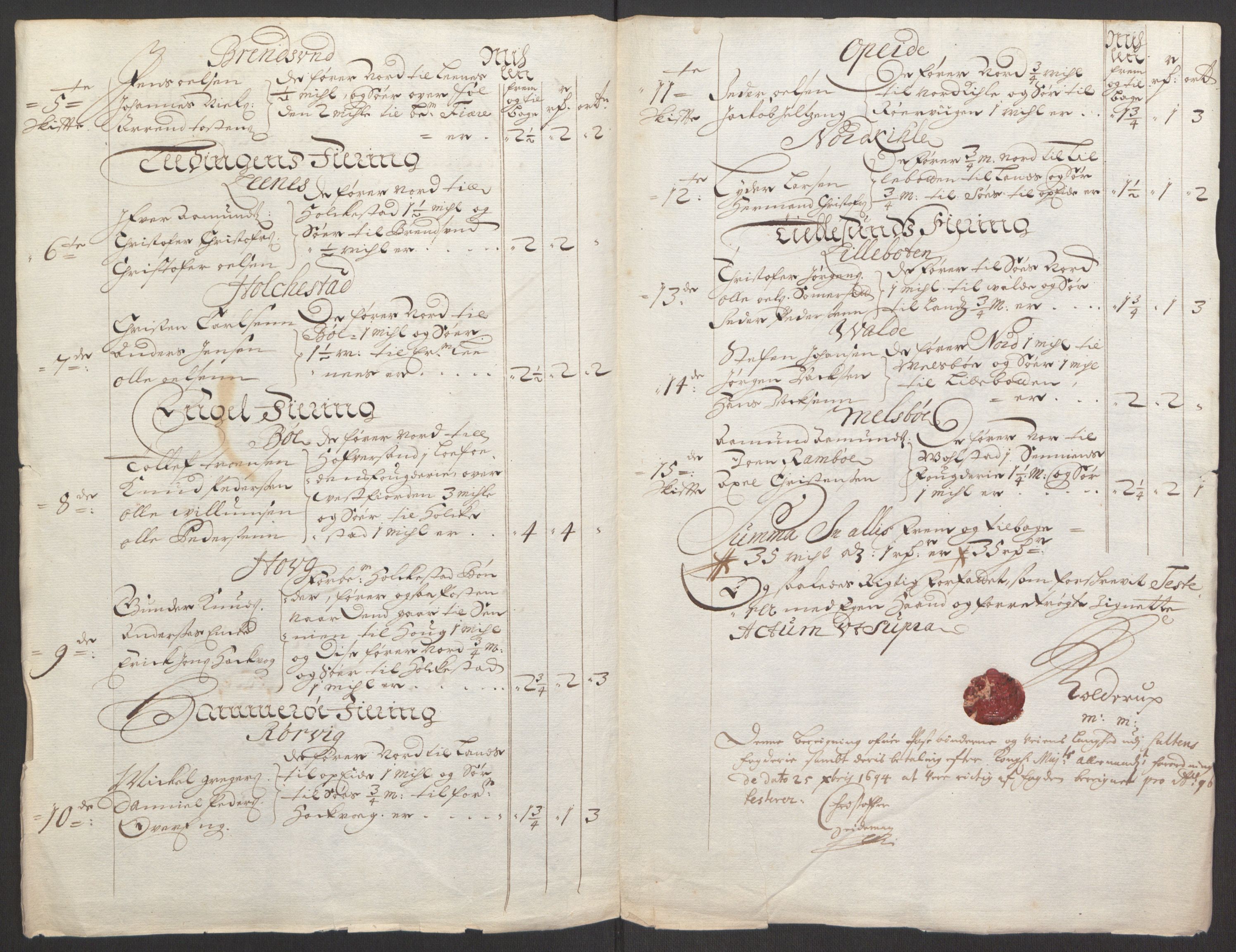 Rentekammeret inntil 1814, Reviderte regnskaper, Fogderegnskap, AV/RA-EA-4092/R66/L4578: Fogderegnskap Salten, 1694-1696, p. 275