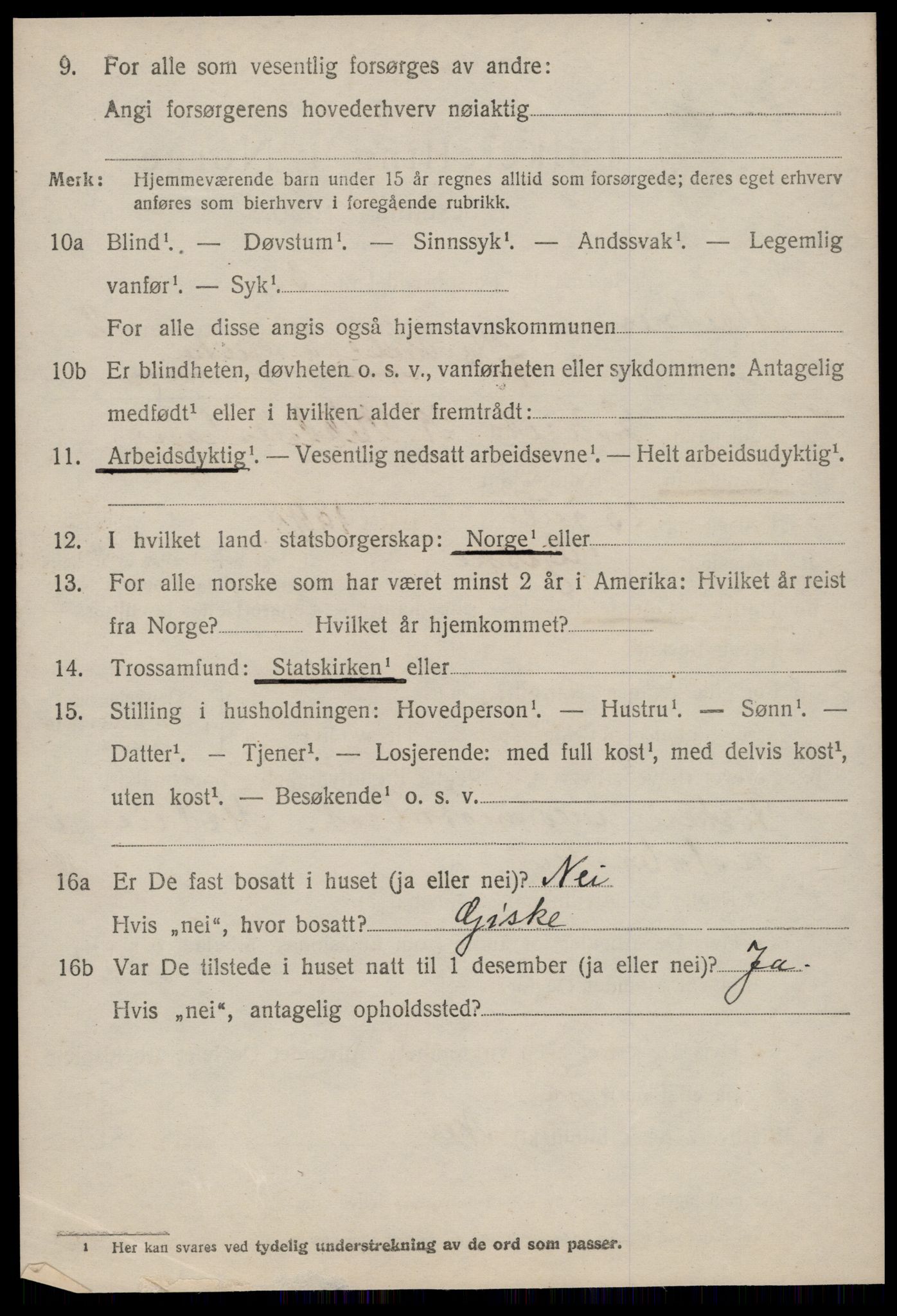 SAT, 1920 census for Vestnes, 1920, p. 2674