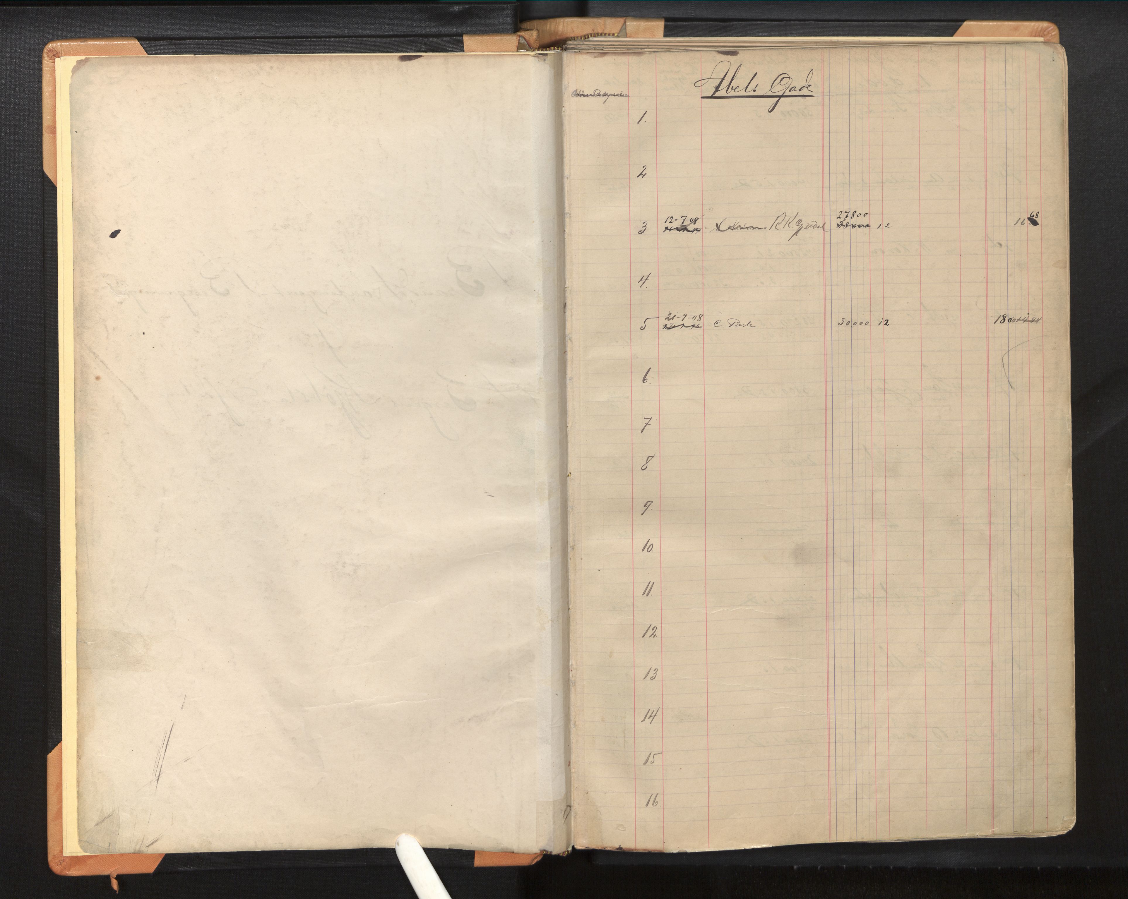 Byfogd og Byskriver i Bergen, AV/SAB-A-3401/11/11Db/L0002b: Register til branntakstprotokoll og branntakstkontingent, 1911, p. 1