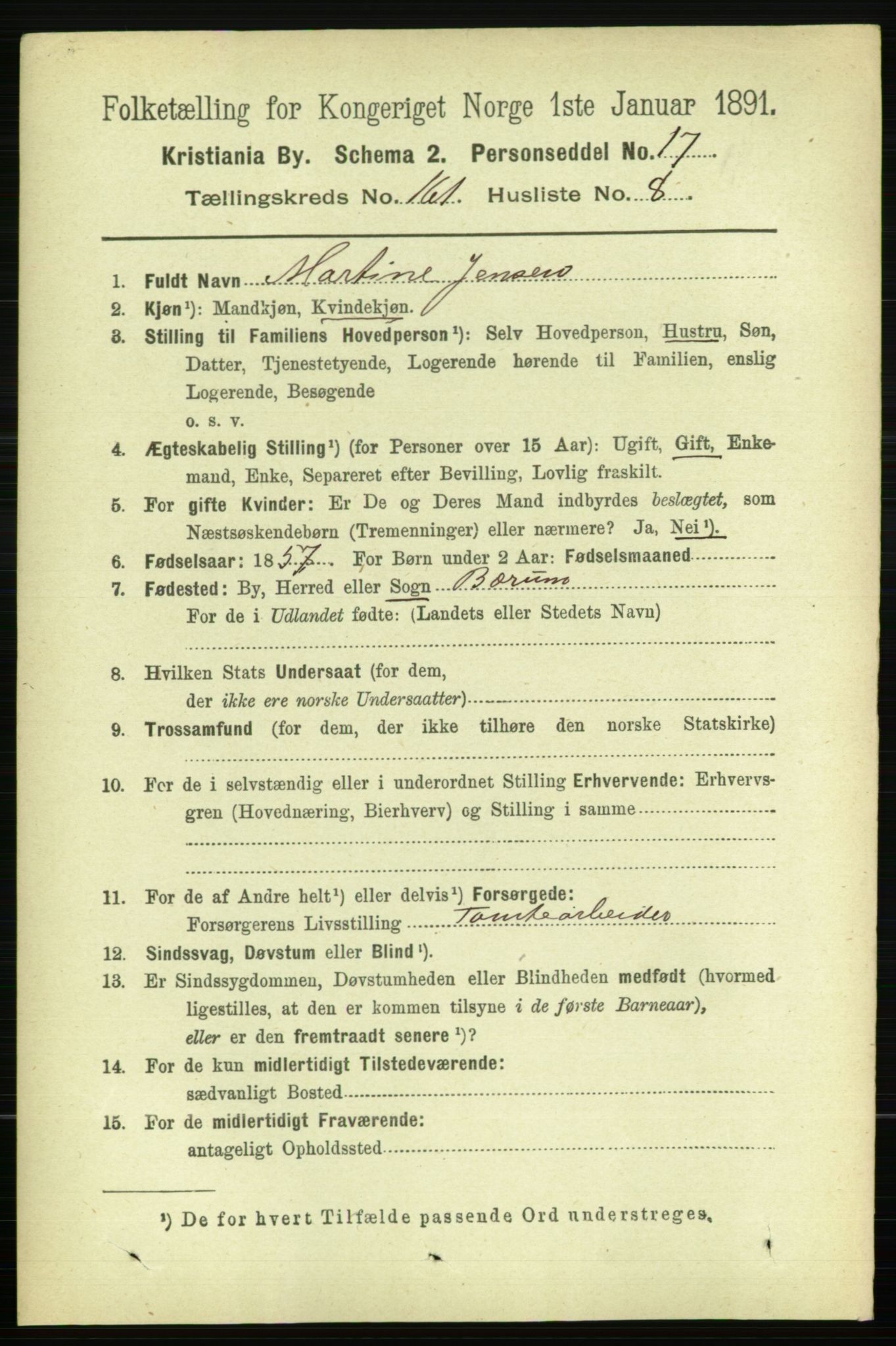 RA, 1891 census for 0301 Kristiania, 1891, p. 91770