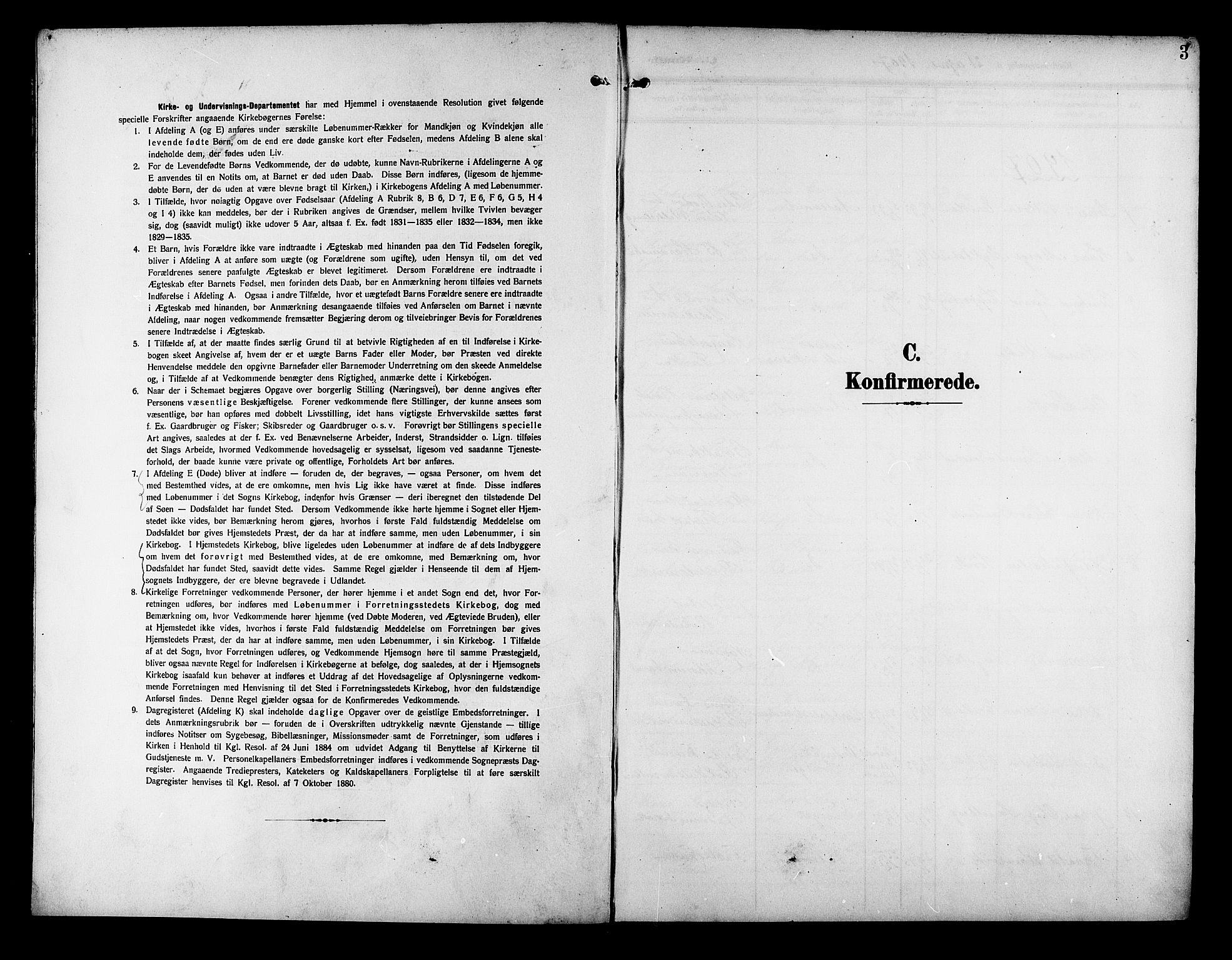 Ministerialprotokoller, klokkerbøker og fødselsregistre - Møre og Romsdal, SAT/A-1454/529/L0470: Parish register (copy) no. 529C07, 1907-1917, p. 3