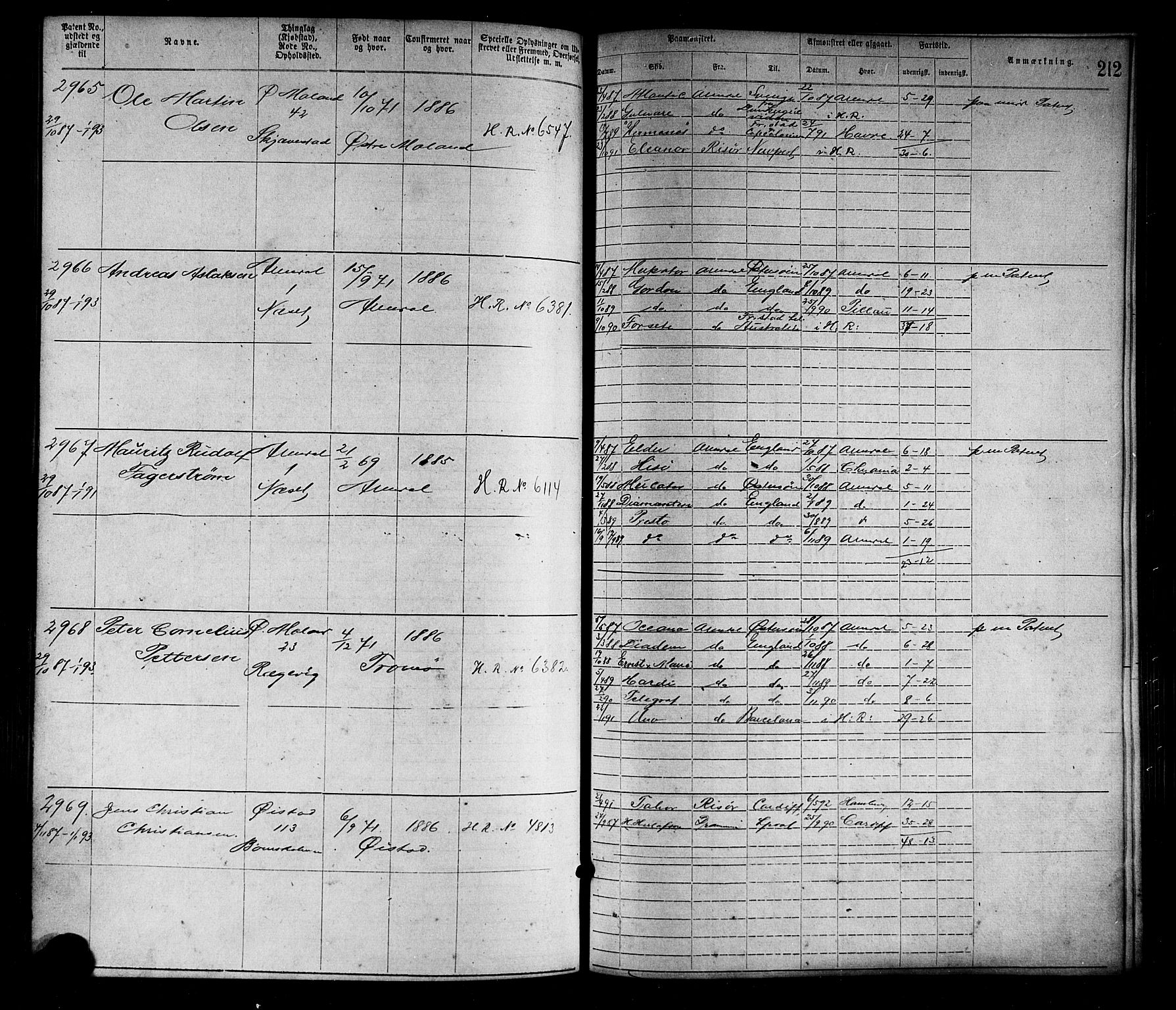 Arendal mønstringskrets, SAK/2031-0012/F/Fa/L0003: Annotasjonsrulle nr 1911-3827 med register, S-3, 1880-1892, p. 243