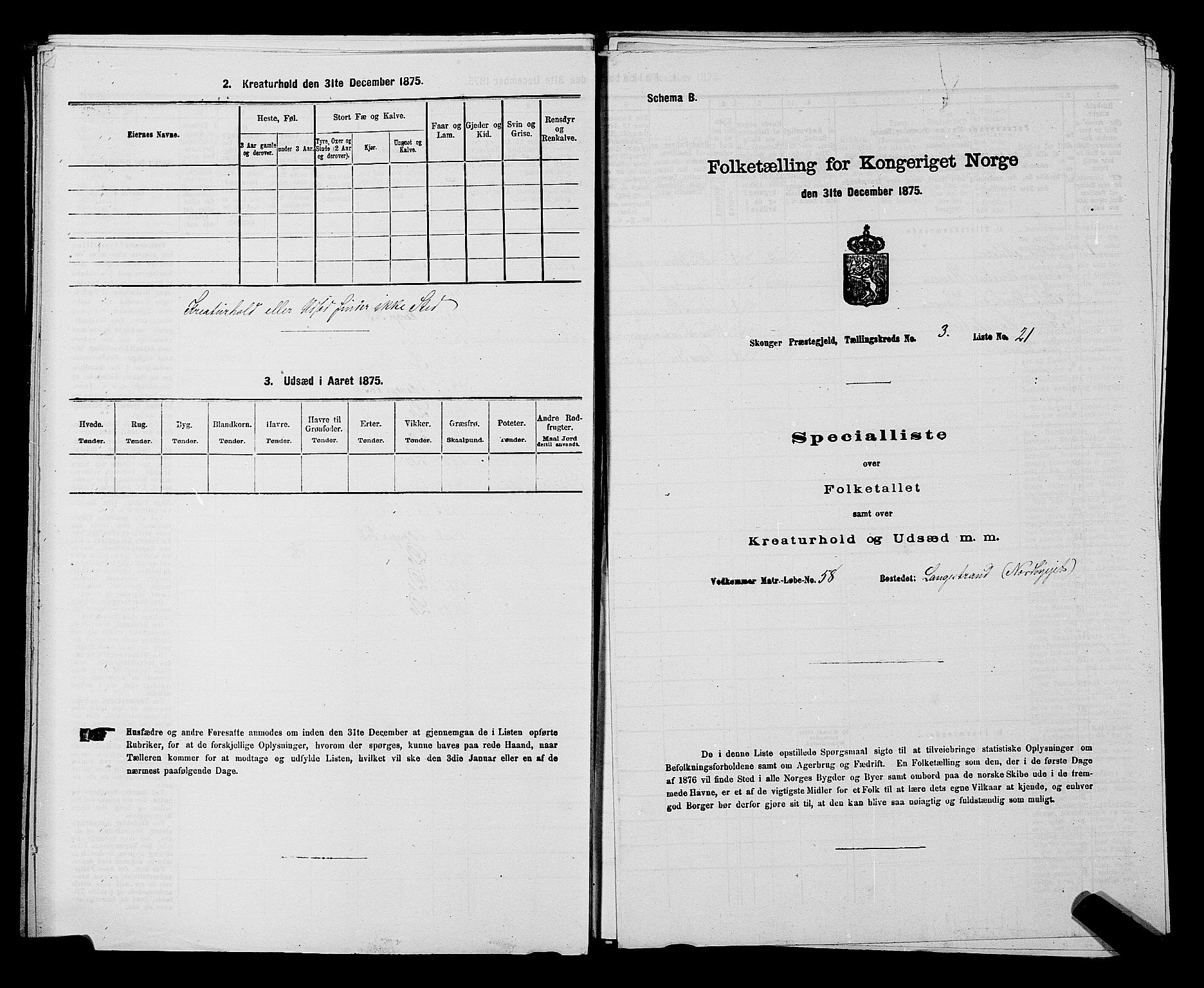 SAKO, 1875 census for 0712P Skoger, 1875, p. 365