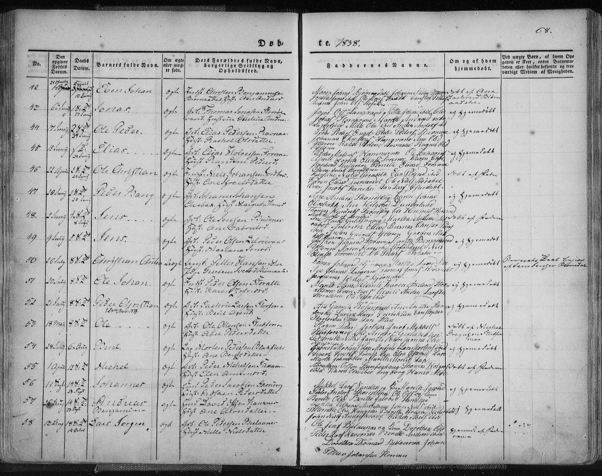 Ministerialprotokoller, klokkerbøker og fødselsregistre - Nordland, AV/SAT-A-1459/827/L0390: Parish register (official) no. 827A02, 1826-1841, p. 68