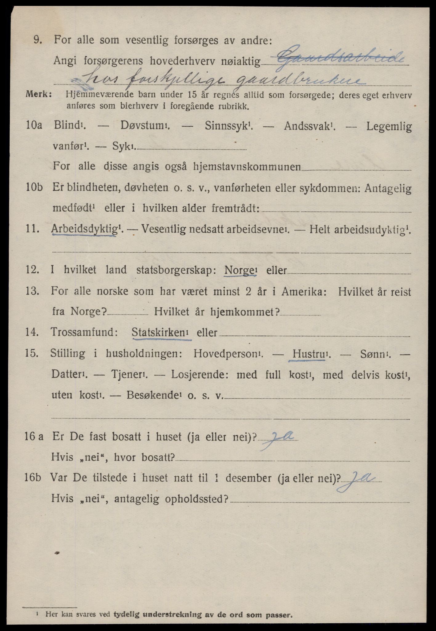 SAT, 1920 census for Aure, 1920, p. 3979