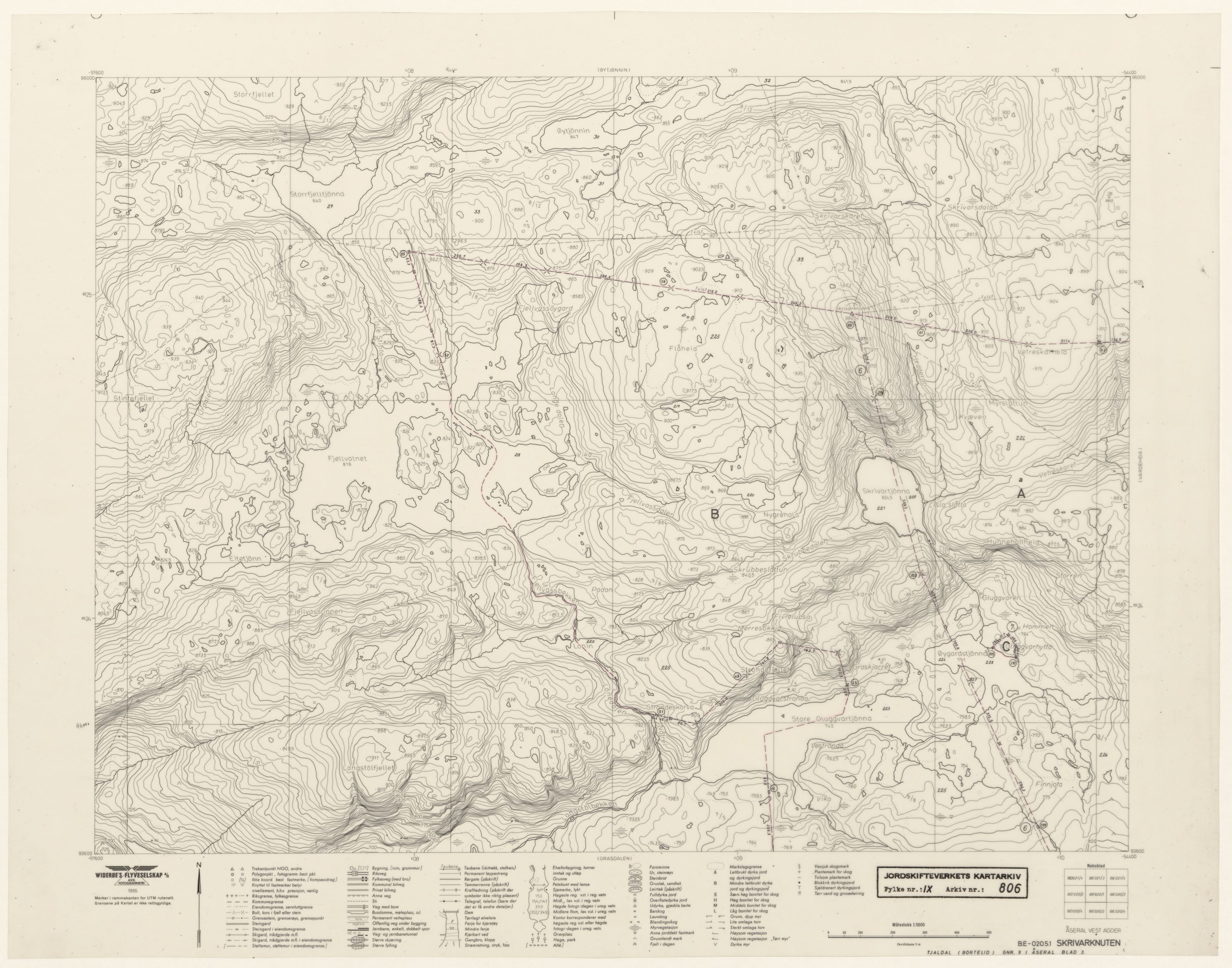 Jordskifteverkets kartarkiv, RA/S-3929/T, 1859-1988, p. 1036