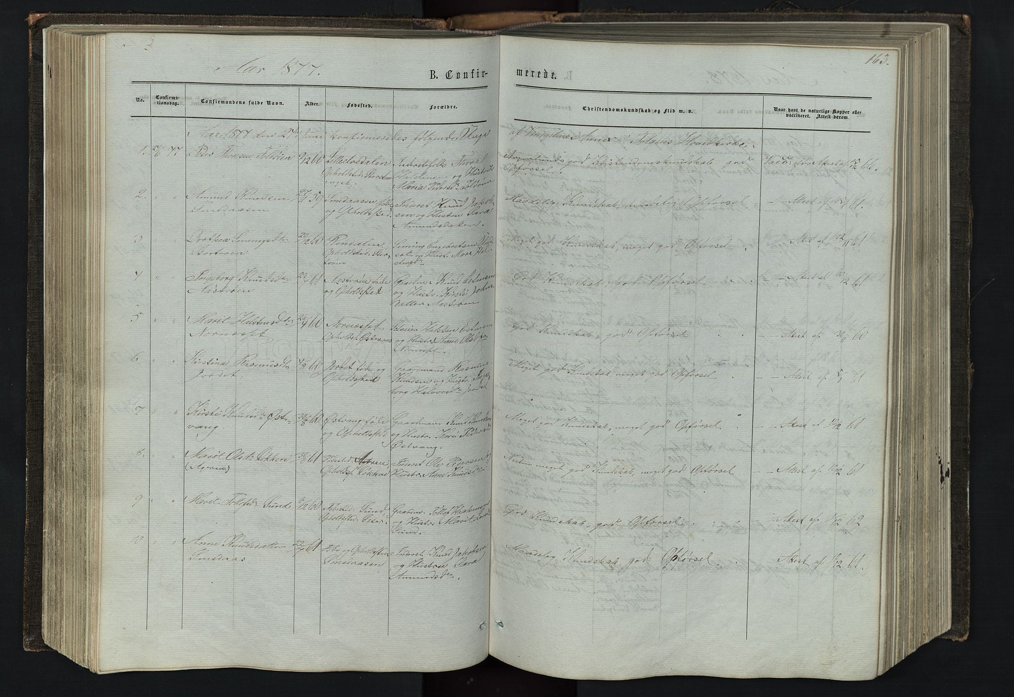 Tolga prestekontor, SAH/PREST-062/L/L0005: Parish register (copy) no. 5, 1862-1893, p. 163