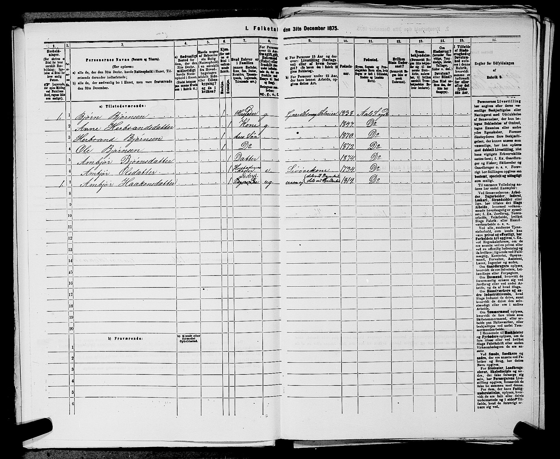 SAKO, 1875 census for 0619P Ål, 1875, p. 1130