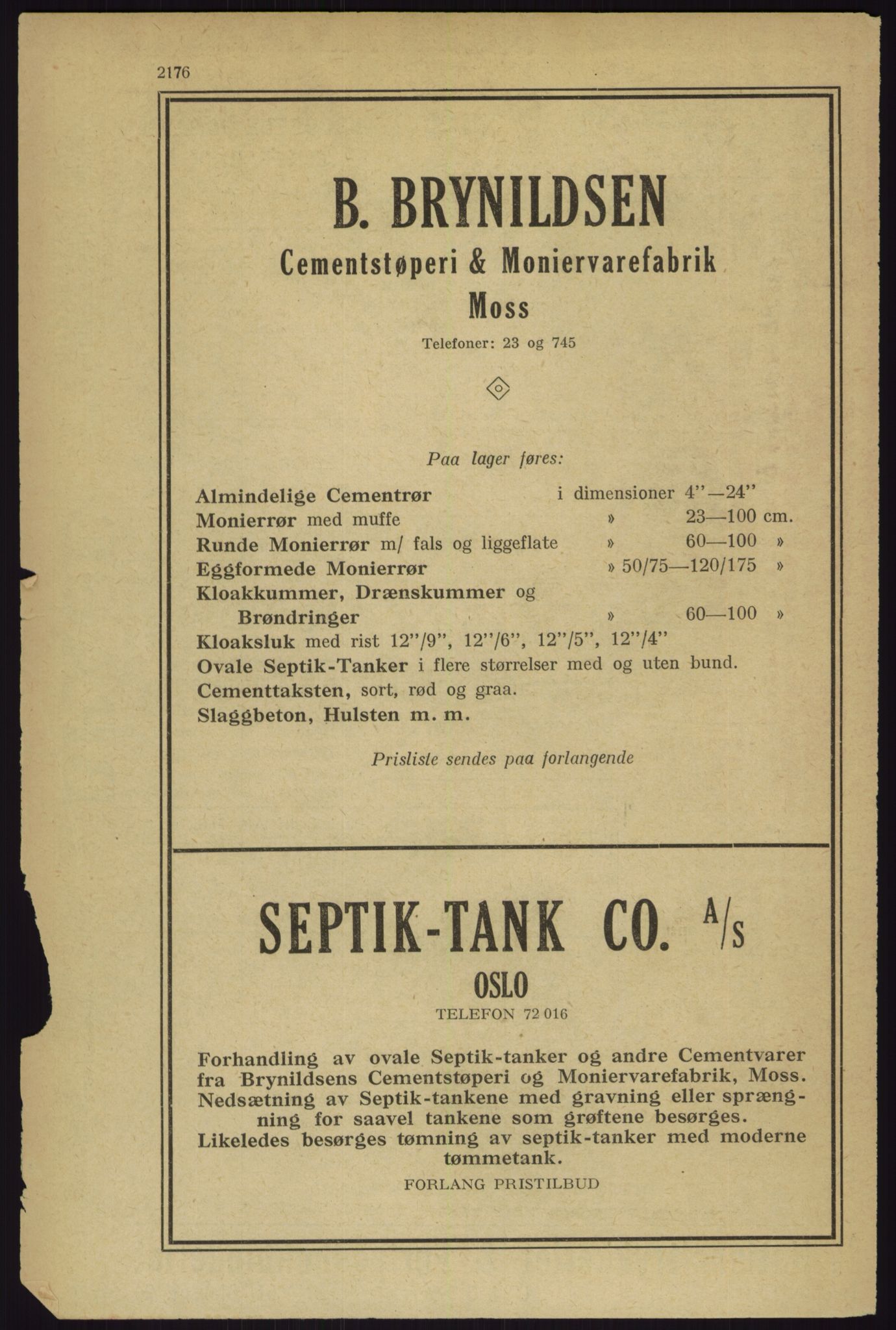 Kristiania/Oslo adressebok, PUBL/-, 1927, p. 2176