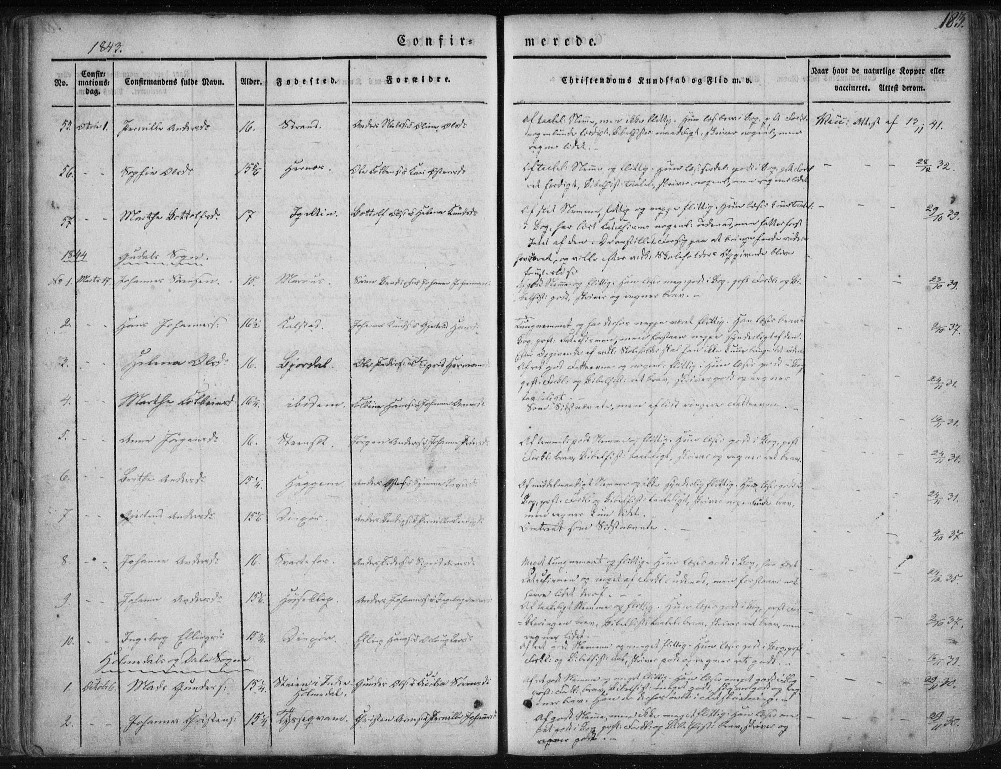 Fjaler sokneprestembete, AV/SAB-A-79801/H/Haa/Haaa/L0006: Parish register (official) no. A 6, 1835-1884, p. 183