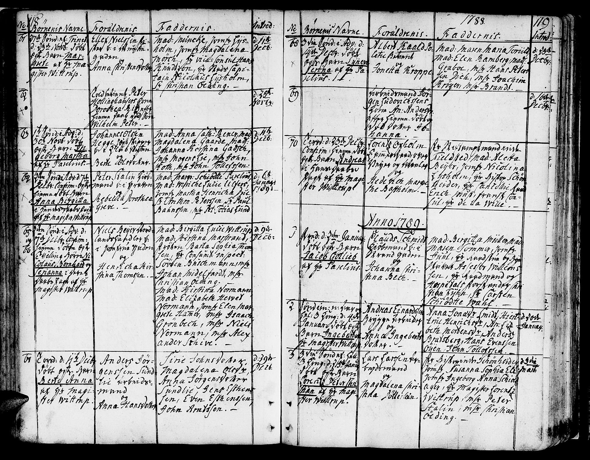 Ministerialprotokoller, klokkerbøker og fødselsregistre - Sør-Trøndelag, SAT/A-1456/602/L0104: Parish register (official) no. 602A02, 1774-1814, p. 118-119