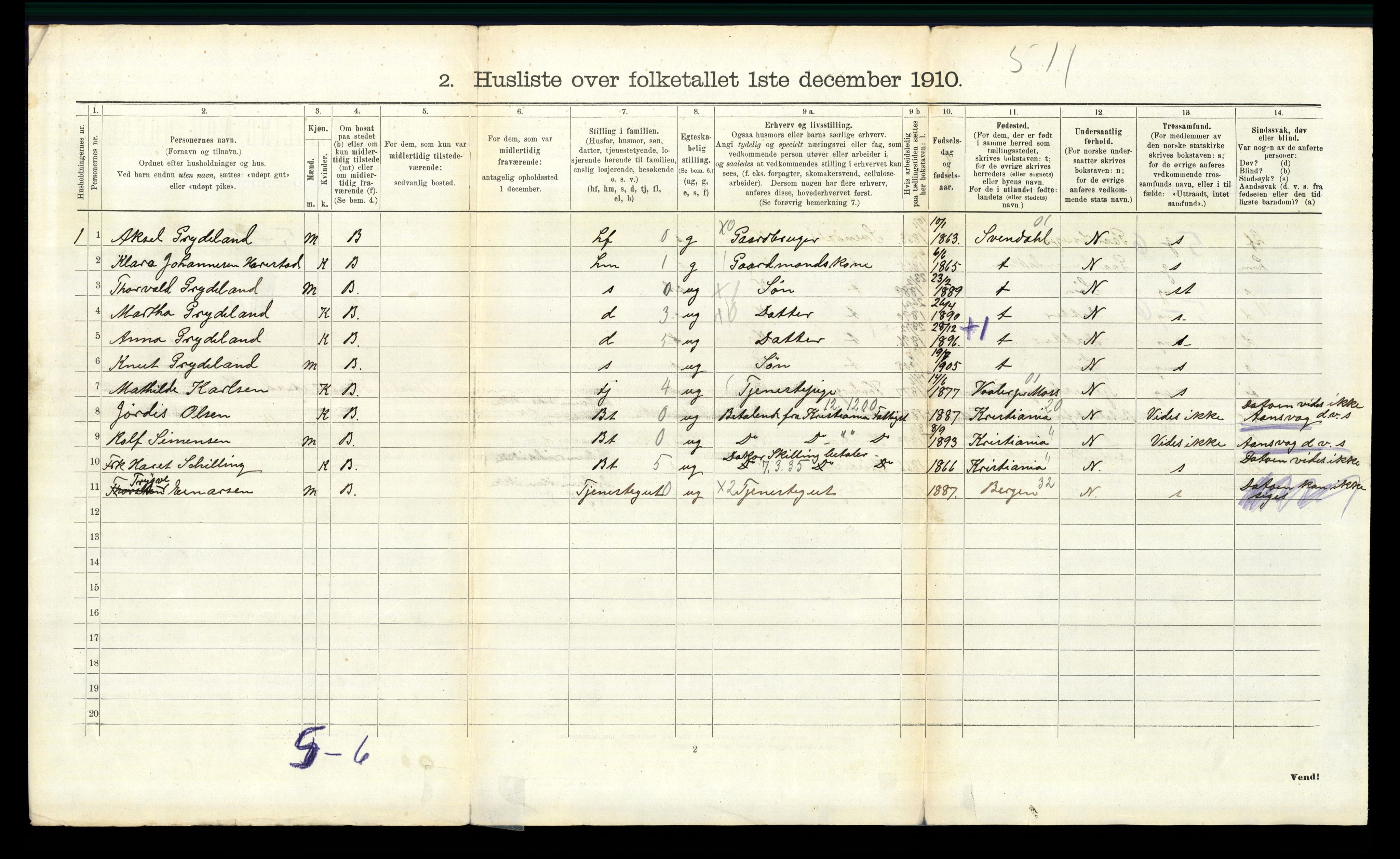 RA, 1910 census for Kråkstad, 1910, p. 208