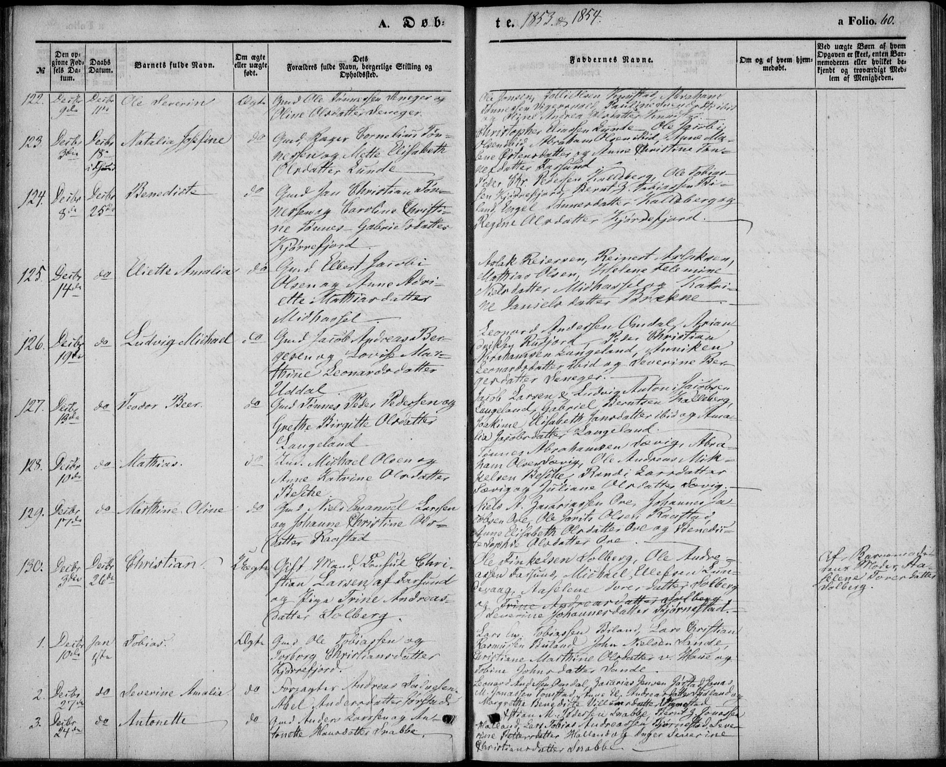 Lista sokneprestkontor, AV/SAK-1111-0027/F/Fb/L0002: Parish register (copy) no. B 2, 1847-1862, p. 60