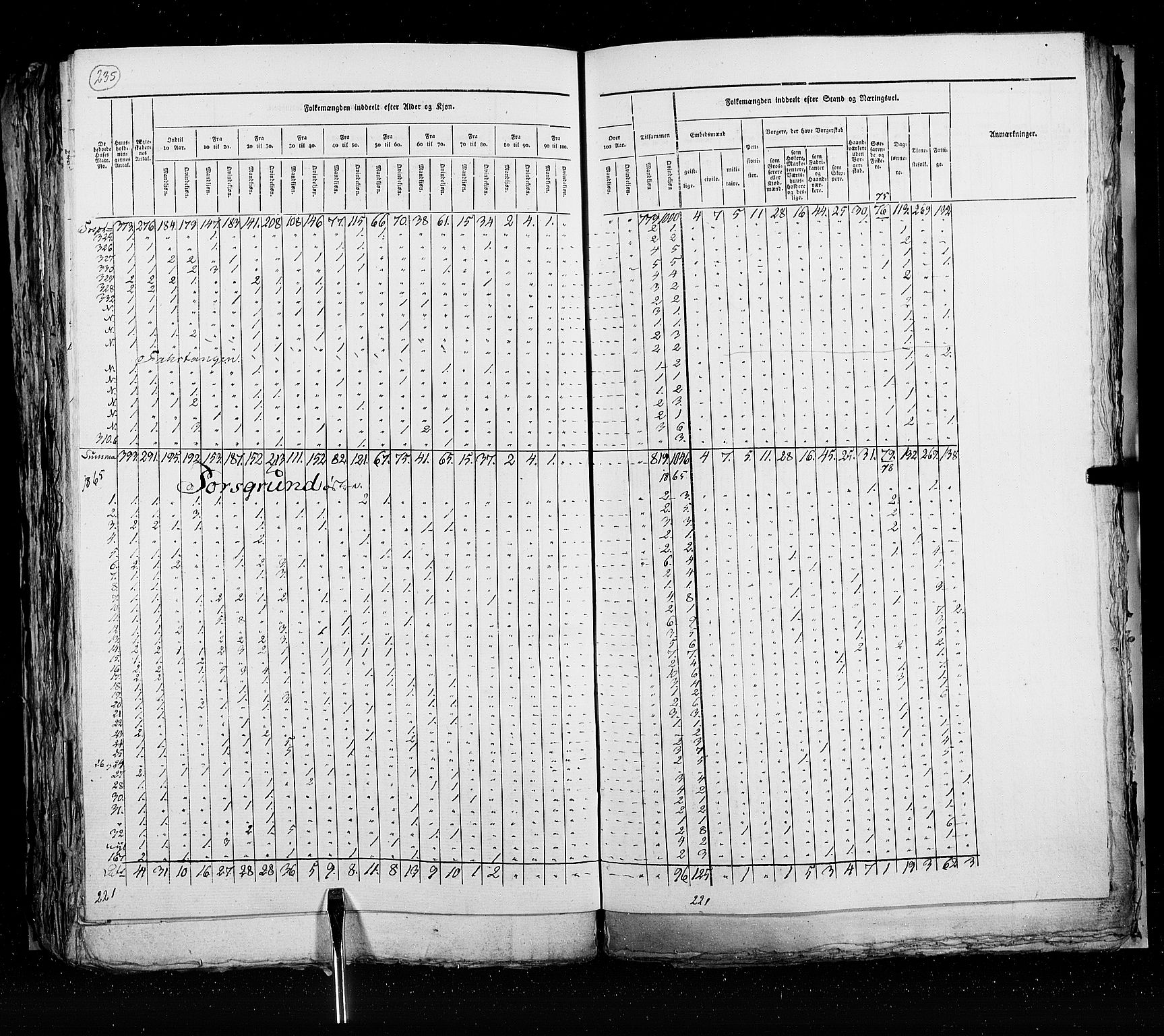 RA, Census 1825, vol. 20: Fredrikshald-Kragerø, 1825, p. 235