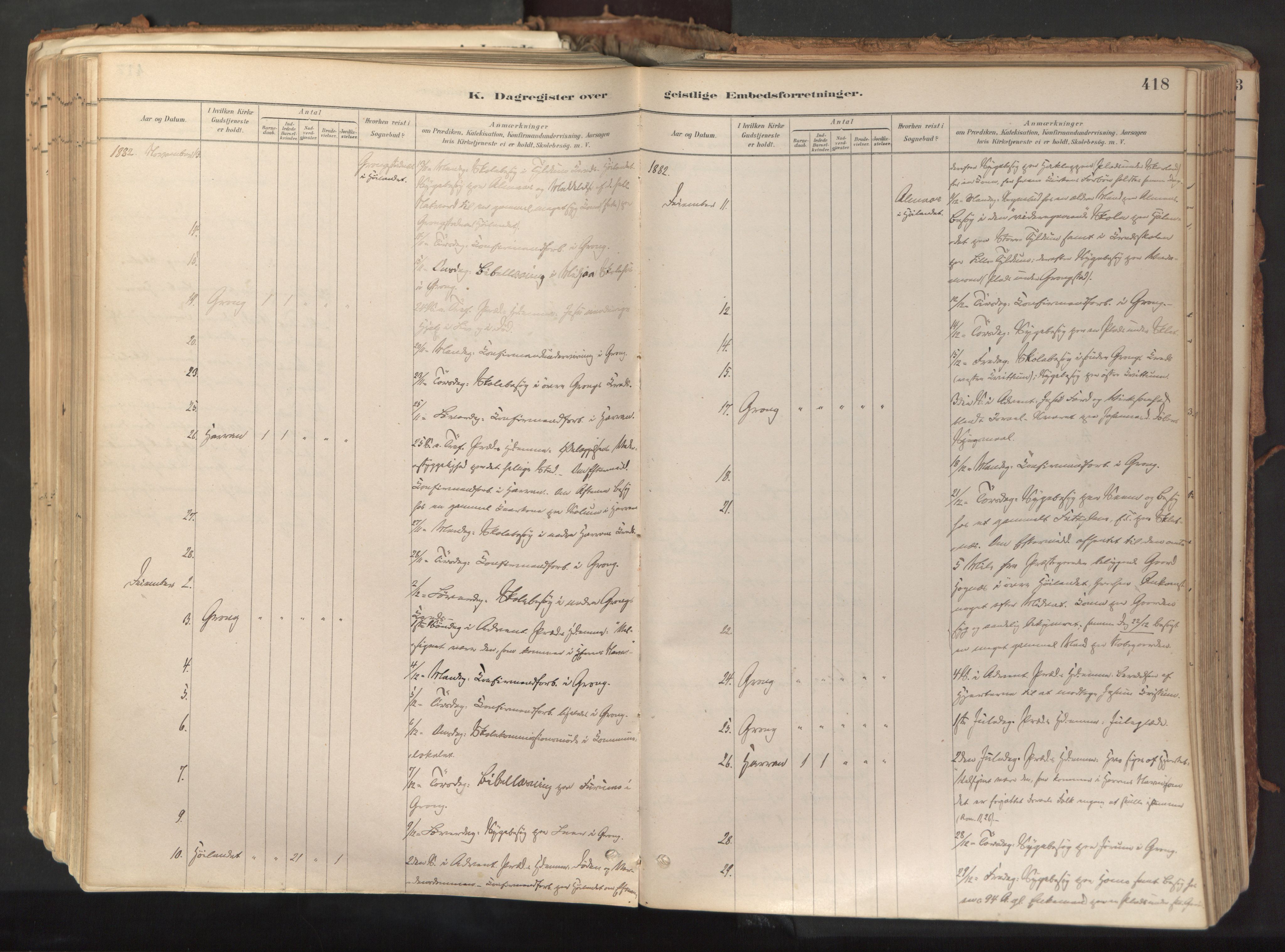 Ministerialprotokoller, klokkerbøker og fødselsregistre - Nord-Trøndelag, AV/SAT-A-1458/758/L0519: Parish register (official) no. 758A04, 1880-1926, p. 418