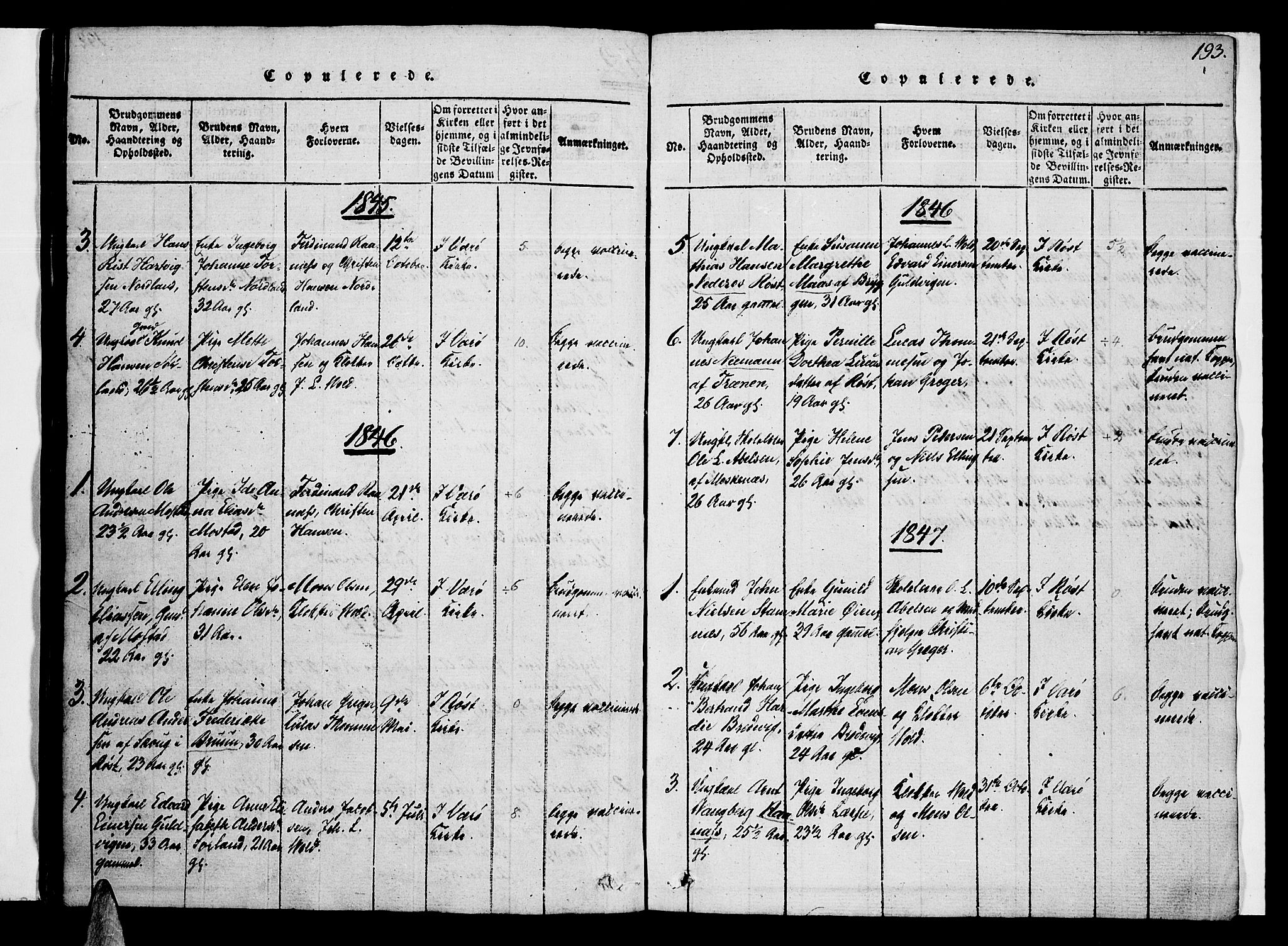 Ministerialprotokoller, klokkerbøker og fødselsregistre - Nordland, AV/SAT-A-1459/807/L0120: Parish register (official) no. 807A03, 1821-1848, p. 193