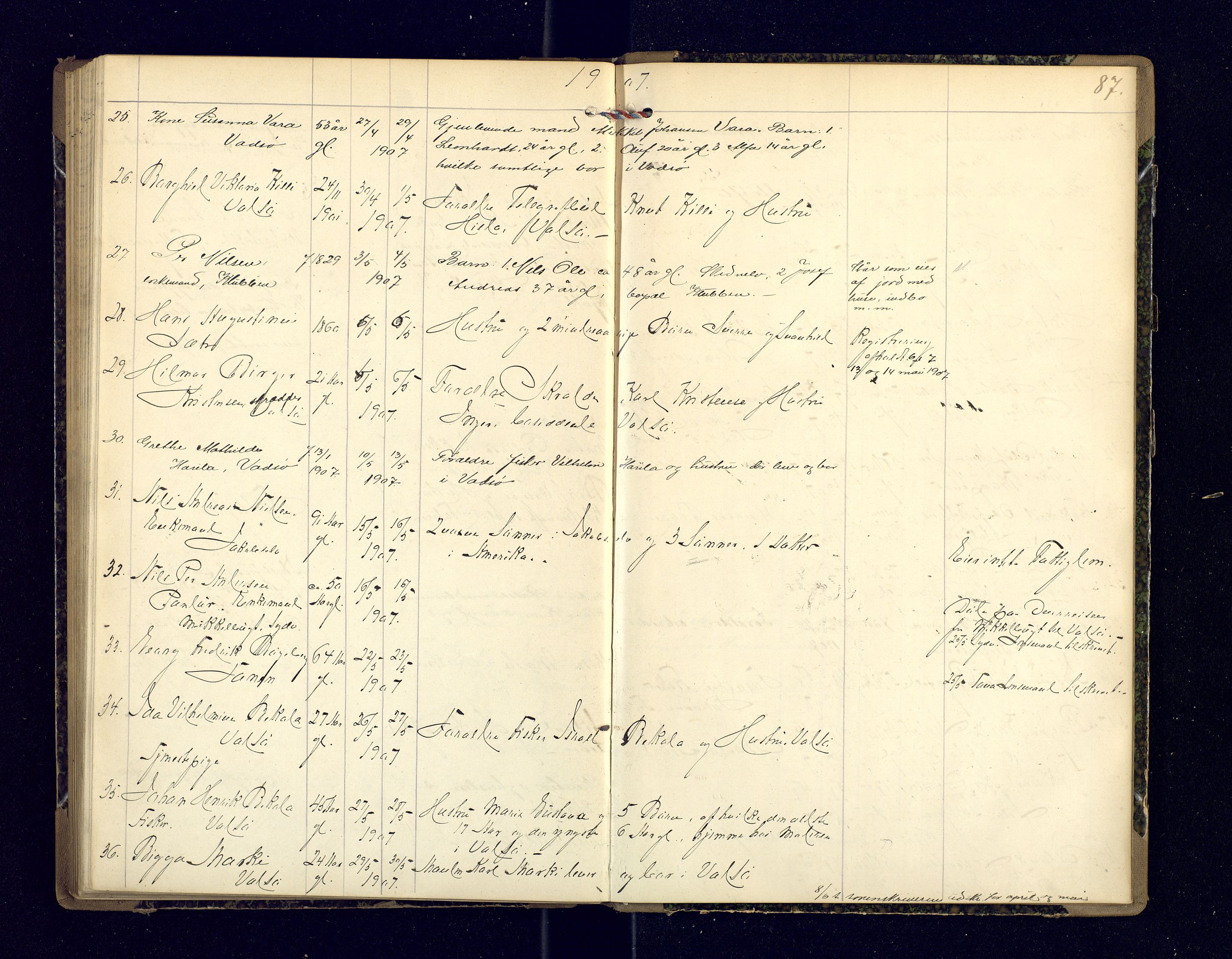 Nord-Varanger (Vadsø) lensmannskontor, AV/SATØ-S-1166/1/Fi/Fia/L0157: Dødsfallsprotokoller, 1892-1908