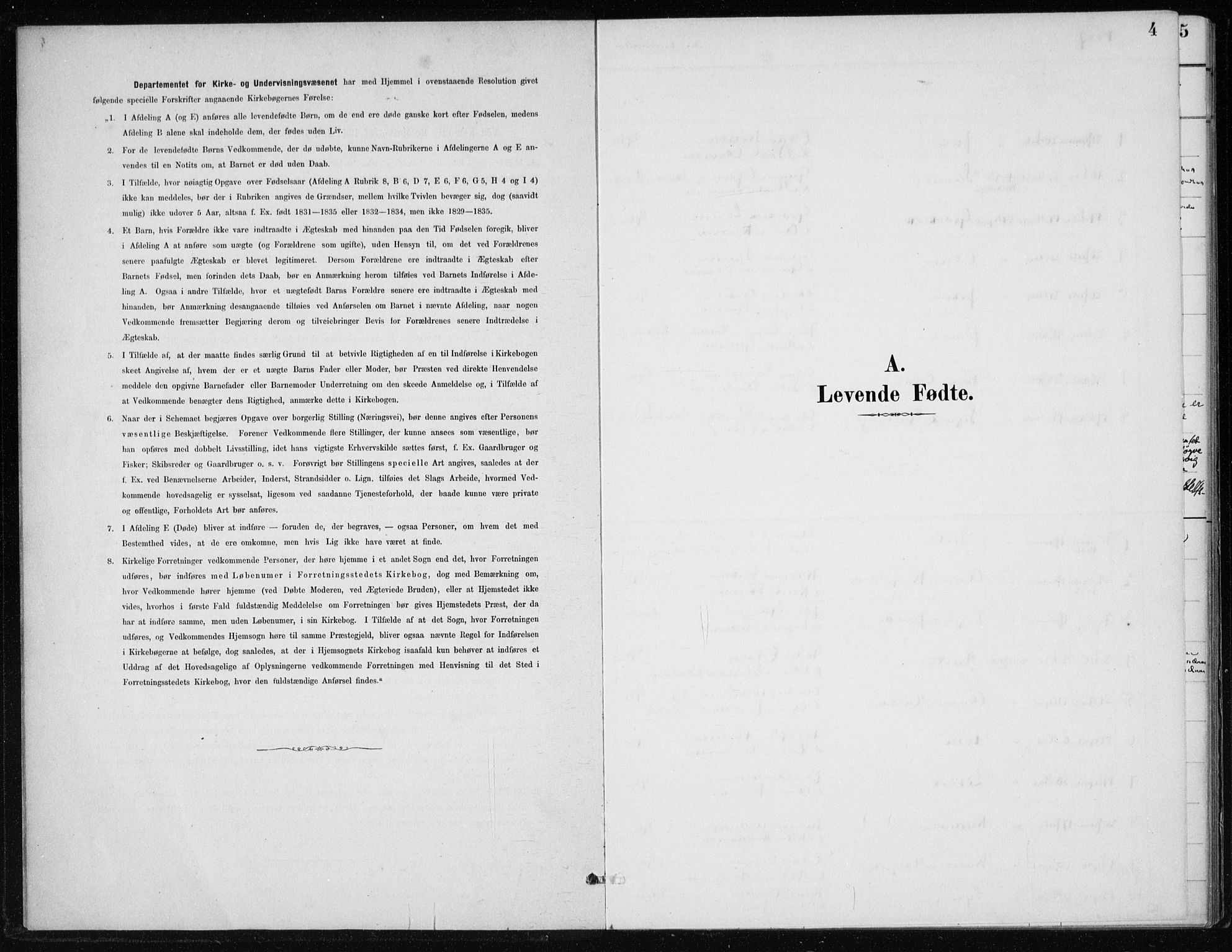 Kvinnherad sokneprestembete, SAB/A-76401/H/Haa: Parish register (official) no. F 1, 1887-1912, p. 4