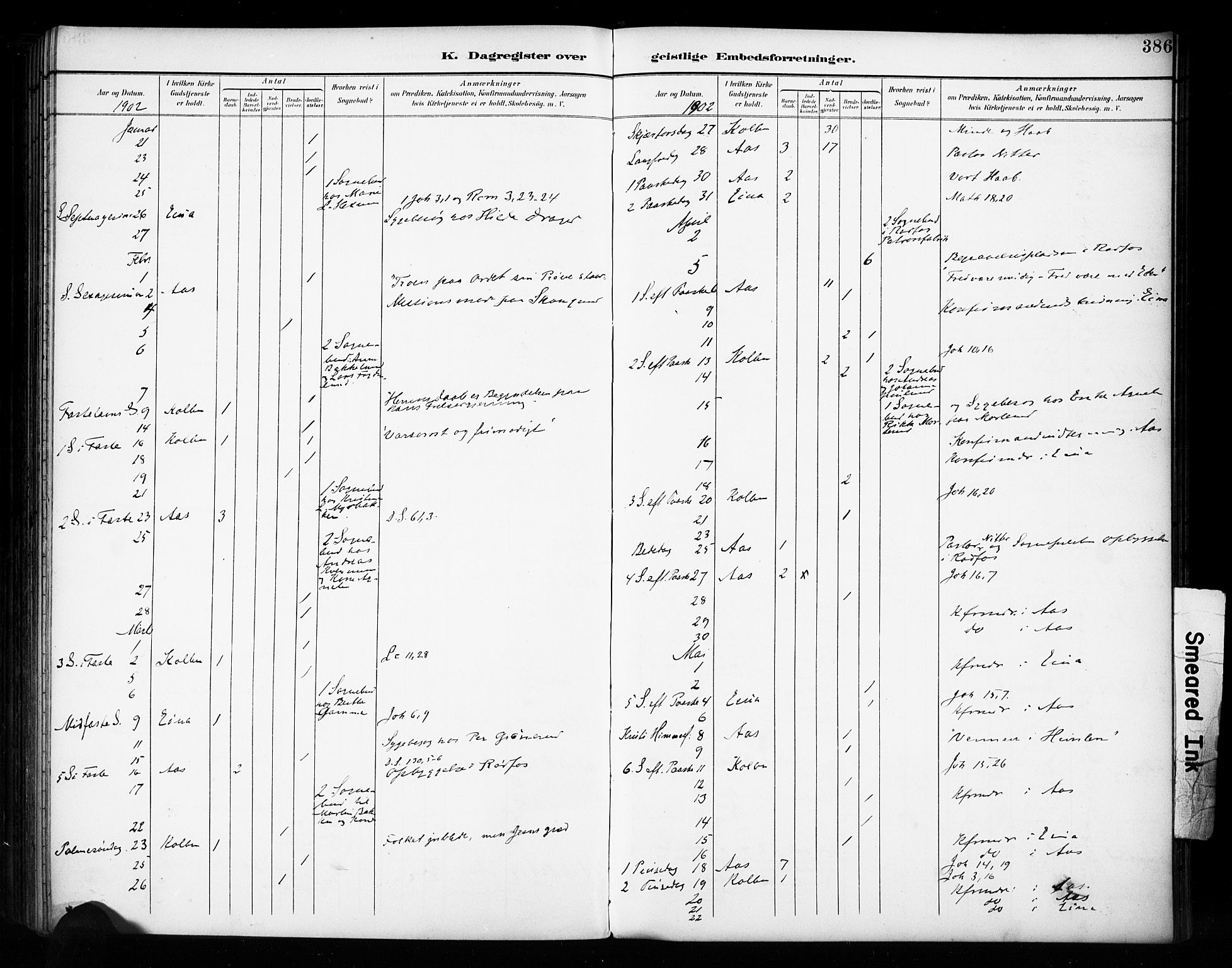 Vestre Toten prestekontor, AV/SAH-PREST-108/H/Ha/Haa/L0011: Parish register (official) no. 11, 1895-1906, p. 386