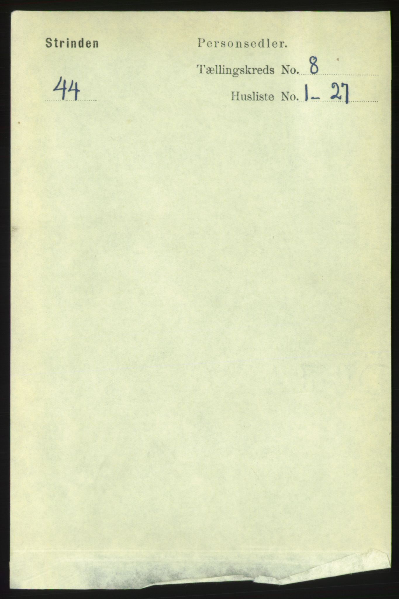 RA, 1891 census for 1660 Strinda, 1891, p. 7079