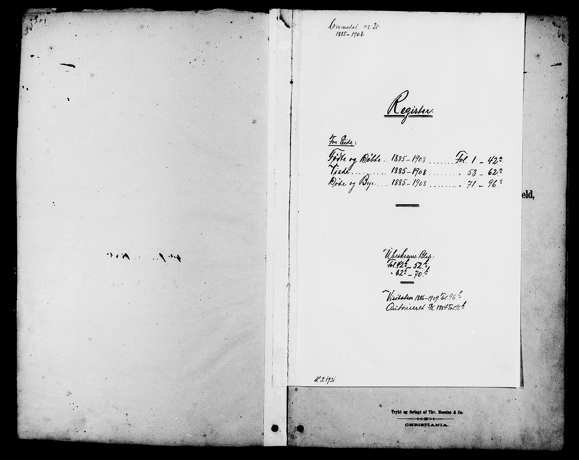 Hommedal sokneprestkontor, SAK/1111-0023/F/Fb/Fba/L0004: Parish register (copy) no. B 4, 1885-1908