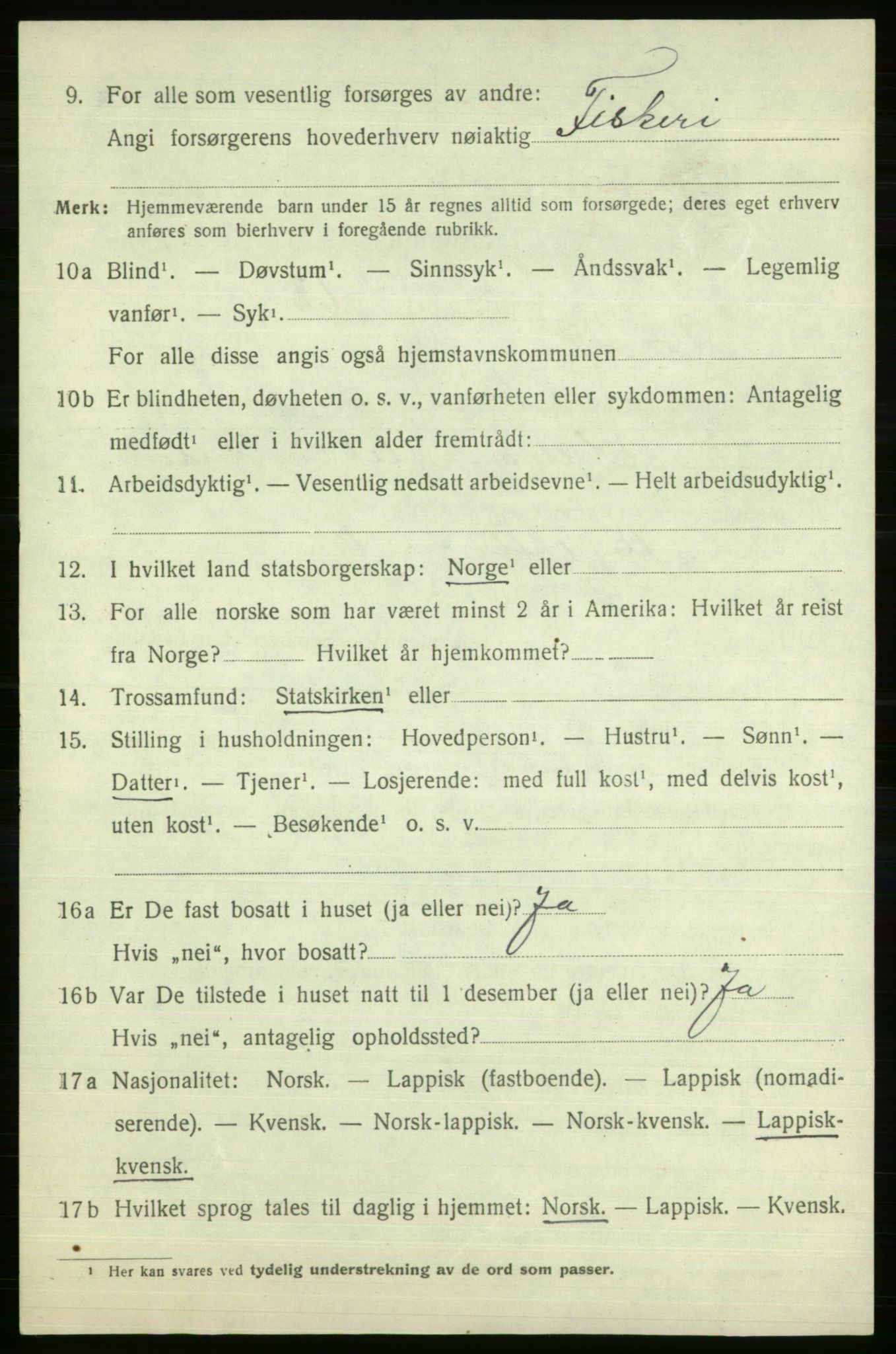 SATØ, 1920 census for Vardø rural district, 1920, p. 2713