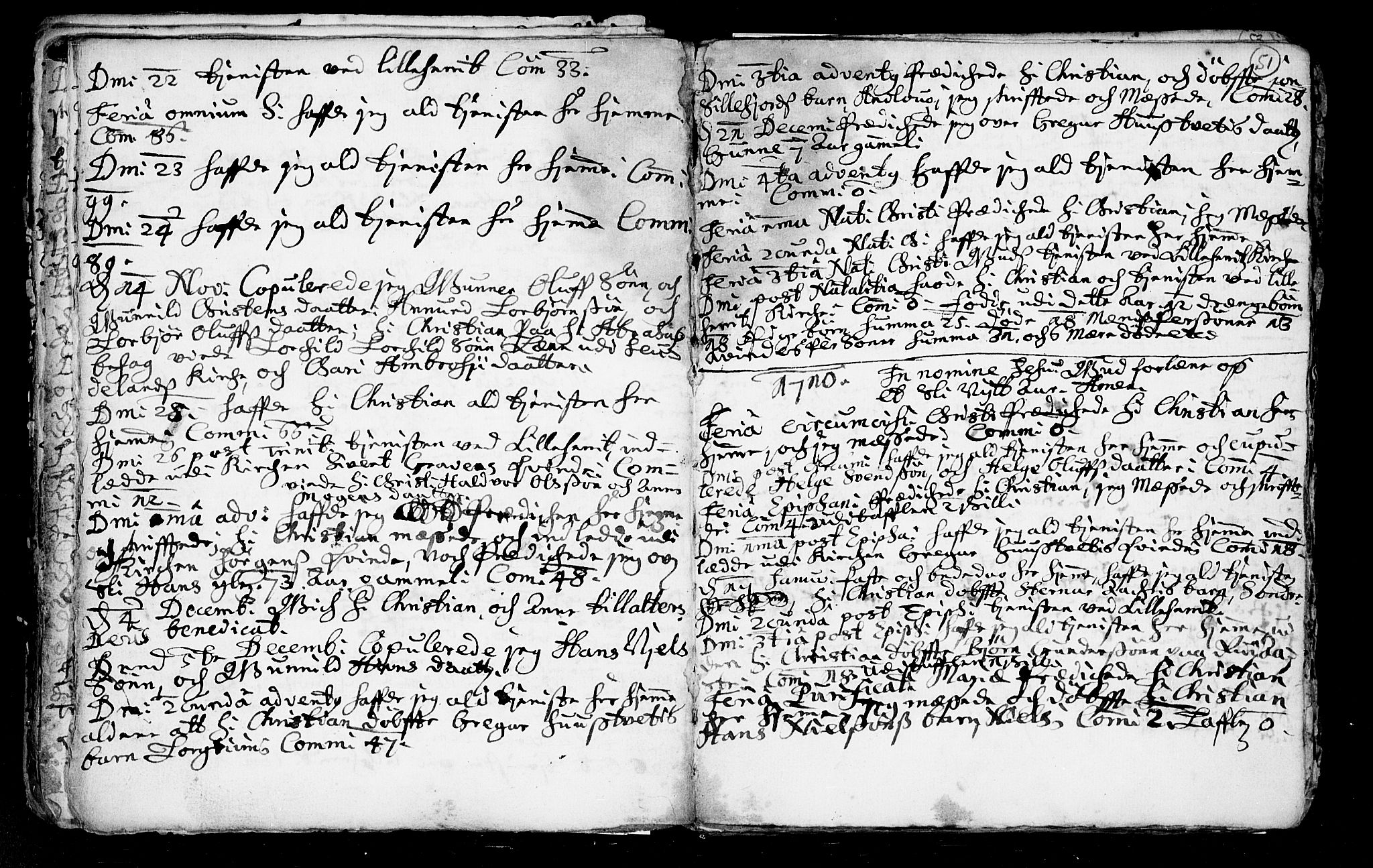 Heddal kirkebøker, AV/SAKO-A-268/F/Fa/L0002: Parish register (official) no. I 2, 1699-1722, p. 51